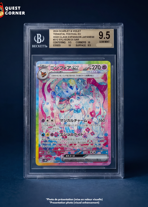 Carte Gradée Pokémon – Nymphali ex SAR 212/187 - BGS 9.5 - SV8a - Japonais - Quest Corner