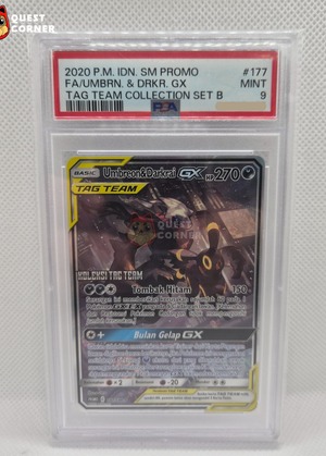 Carte Gradée Pokémon – Noctali & Darkrai GX FA - 177/sm-p - PSA 9 - Soleil & Lune - Indonésien - Quest Corner