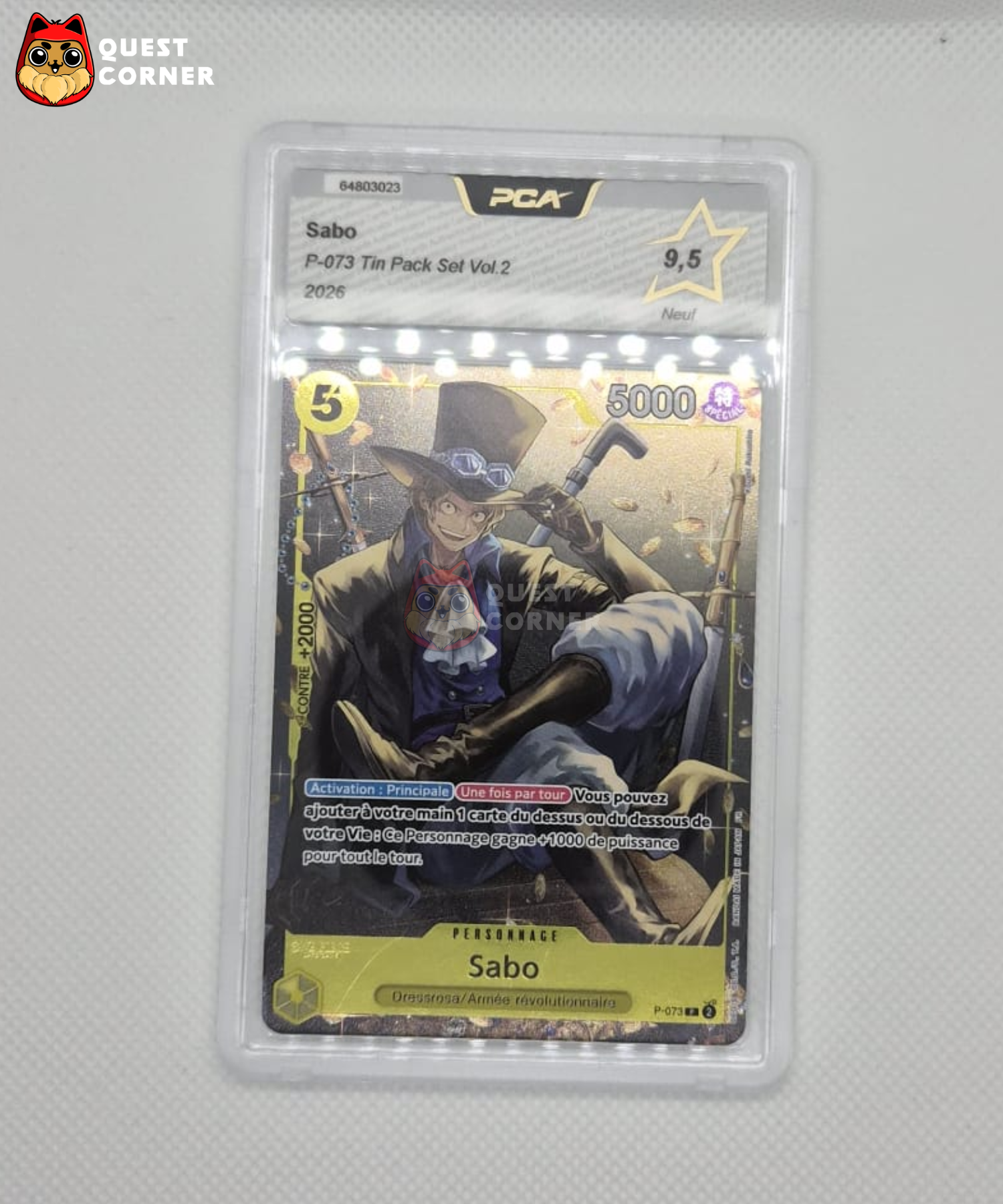 Carte Gradée One Piece – Sabo P-073 [Mini-tin Vol. 1] – PCA 9.5 – Français - Quest Corner