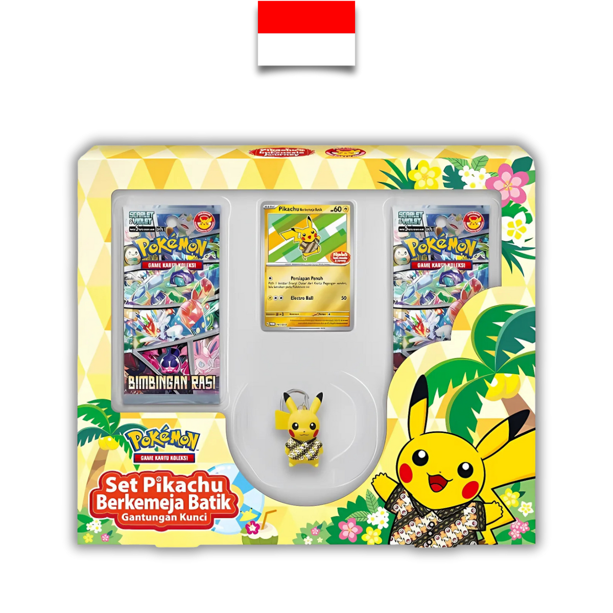PIKACHU BATIK 30 枚セット Coffret Pikachu Berkemeja Batik Gantungan Kunci – Bimbingan Rasi