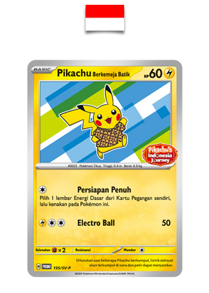 Carte Pokémon – Pikachu Batik Bleu sealed 155/SV-P – Indonésien - Quest Corner