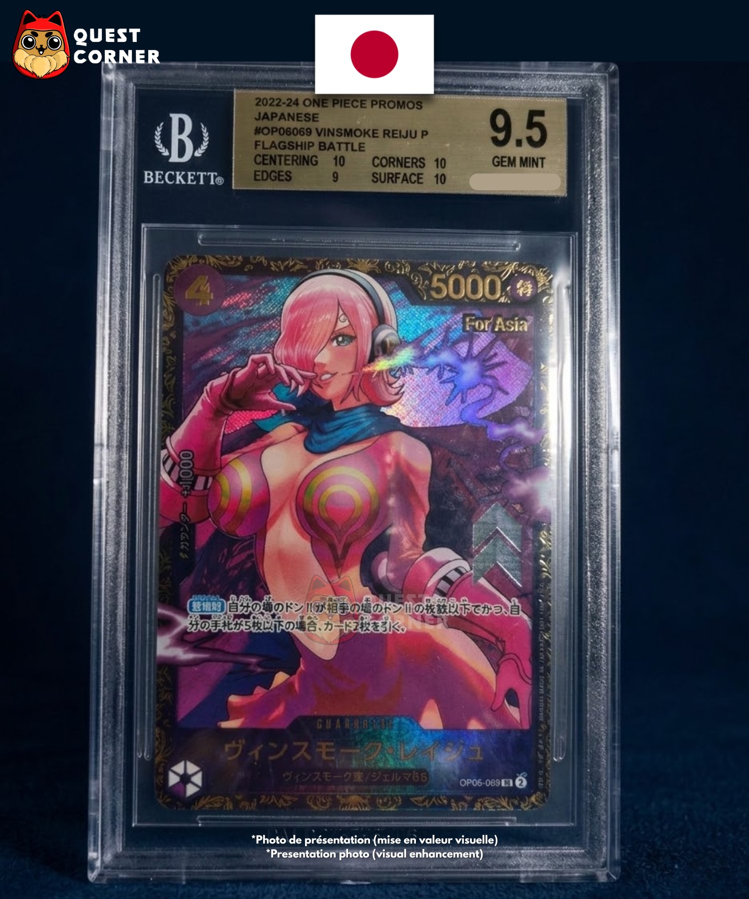 Carte Gradée One Piece – Reiju OP06-069 Flagship Battle Winner Prize – BGS 9.5 – Japonais - Quest Corner