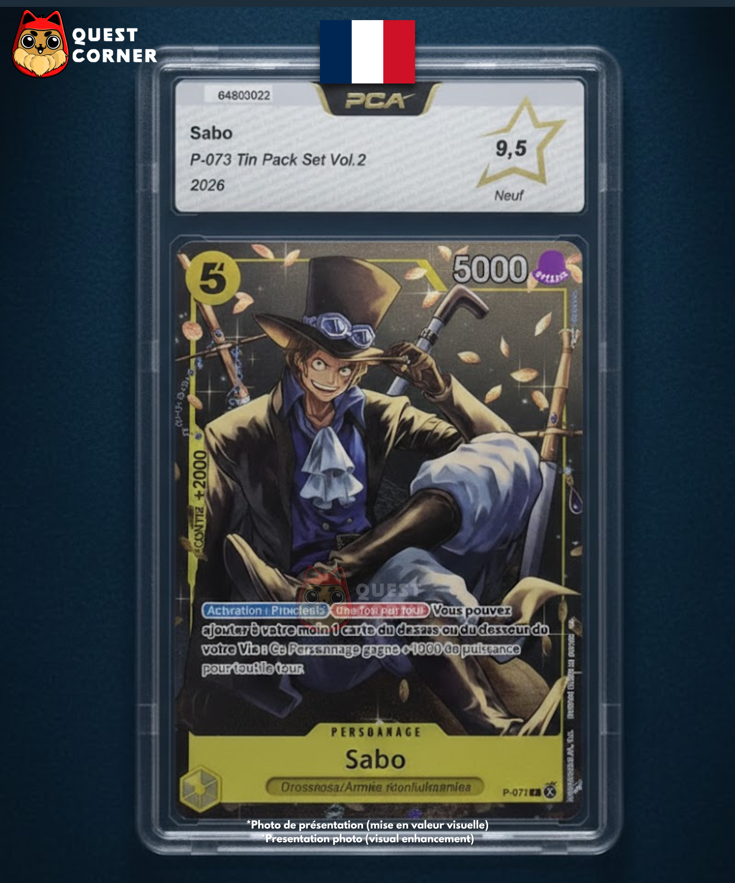 Carte Gradée One Piece – Sabo P-073 [Mini-tin Vol. 1] – PCA 9.5 – Français - Quest Corner