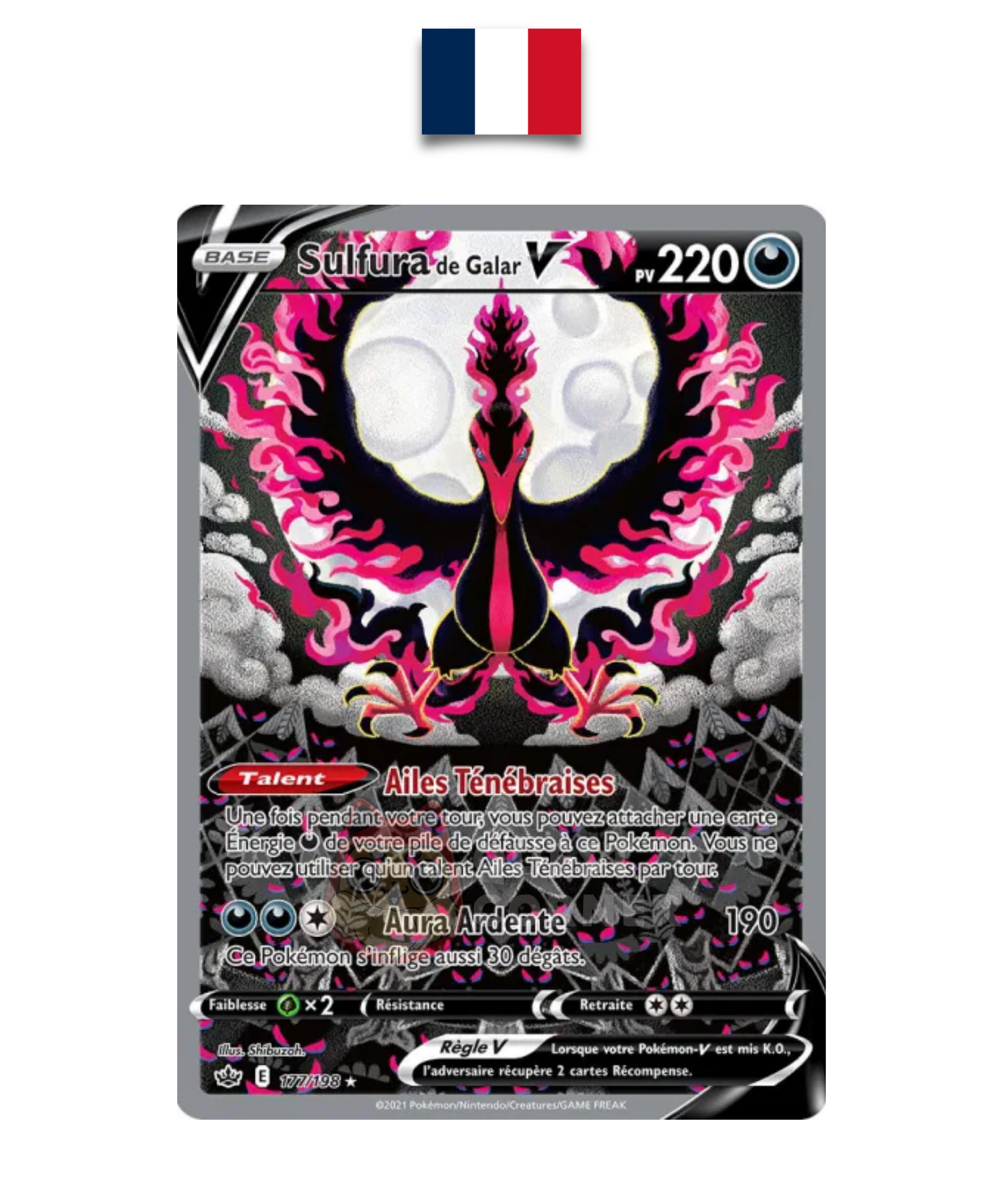 Carte Pokémon – Sulfura de Galar-V 177/198 - NM - Français - Quest Corner