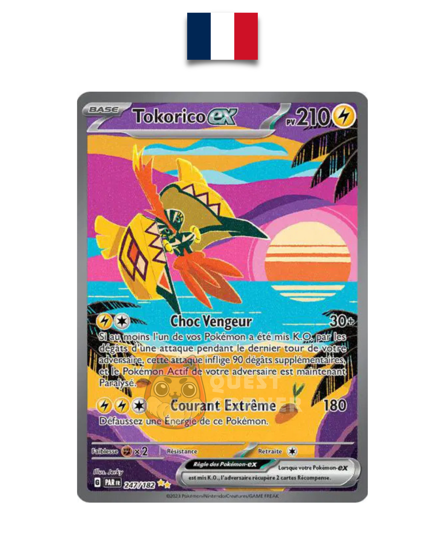 Carte Pokémon – Tokorico ex 247/182 Alt – EV05 Faille Paradoxe – Français - Quest Corner