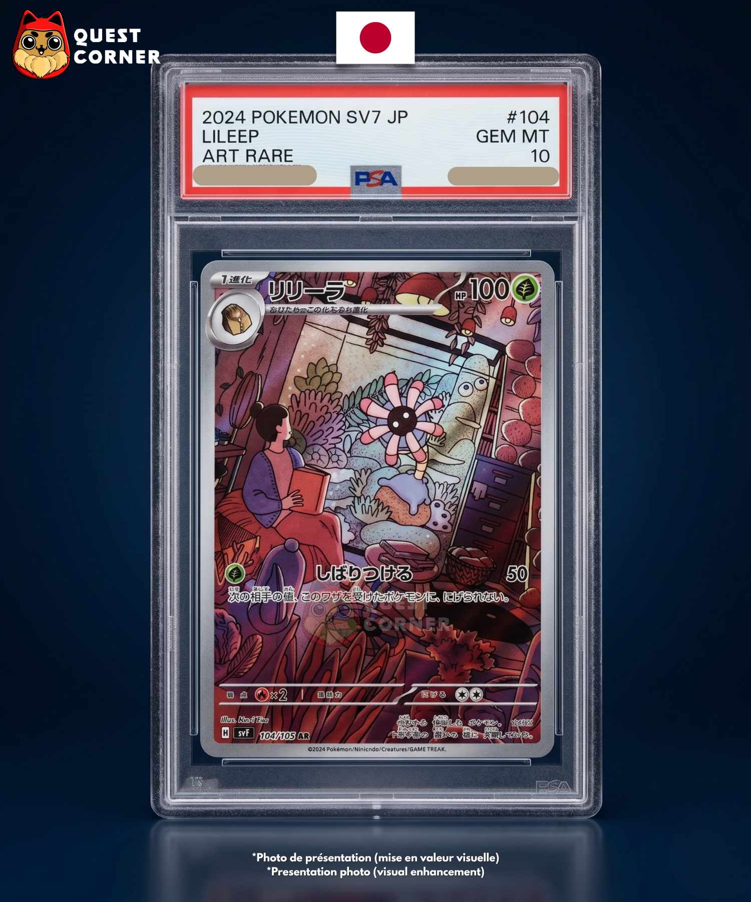 Carte gradée Pokémon – Lilia 104/102 – AR – SV7 – PSA 10 – Japonais - Quest Corner