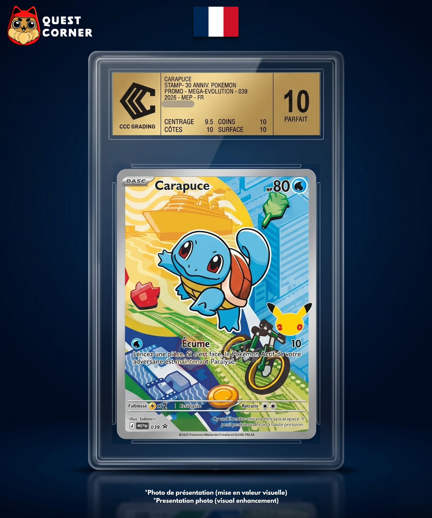 Carapuce AR 039/ME-P – 30th – Français – CCC 10 GOLD - Quest Corner