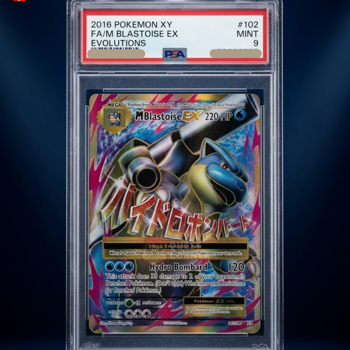 pokemon card mega blastoise ex full art Mega Blastoise EX 102/108 – Evolutions – Anglais – PSA 9