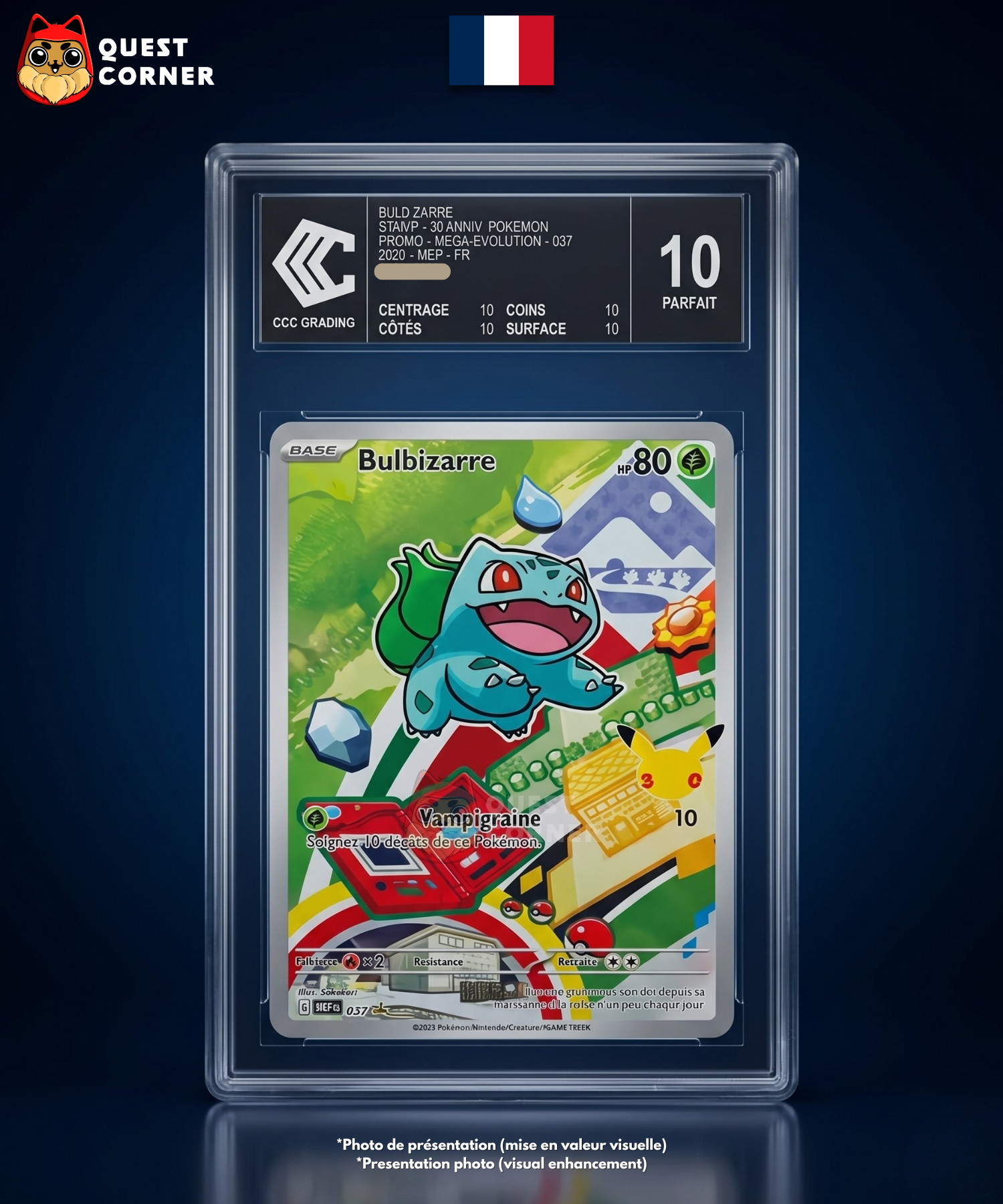 Bulbizarre AR 037/ME-P – 30th – Français – CCC 10 BLACK - Quest Corner