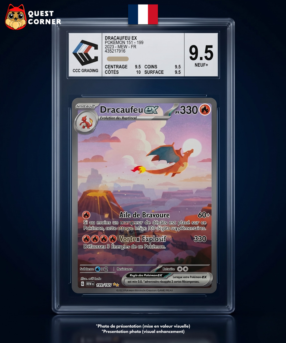 Dracaufeu EX 199/165 – 151 – Français – CCC 9.5 - Quest Corner