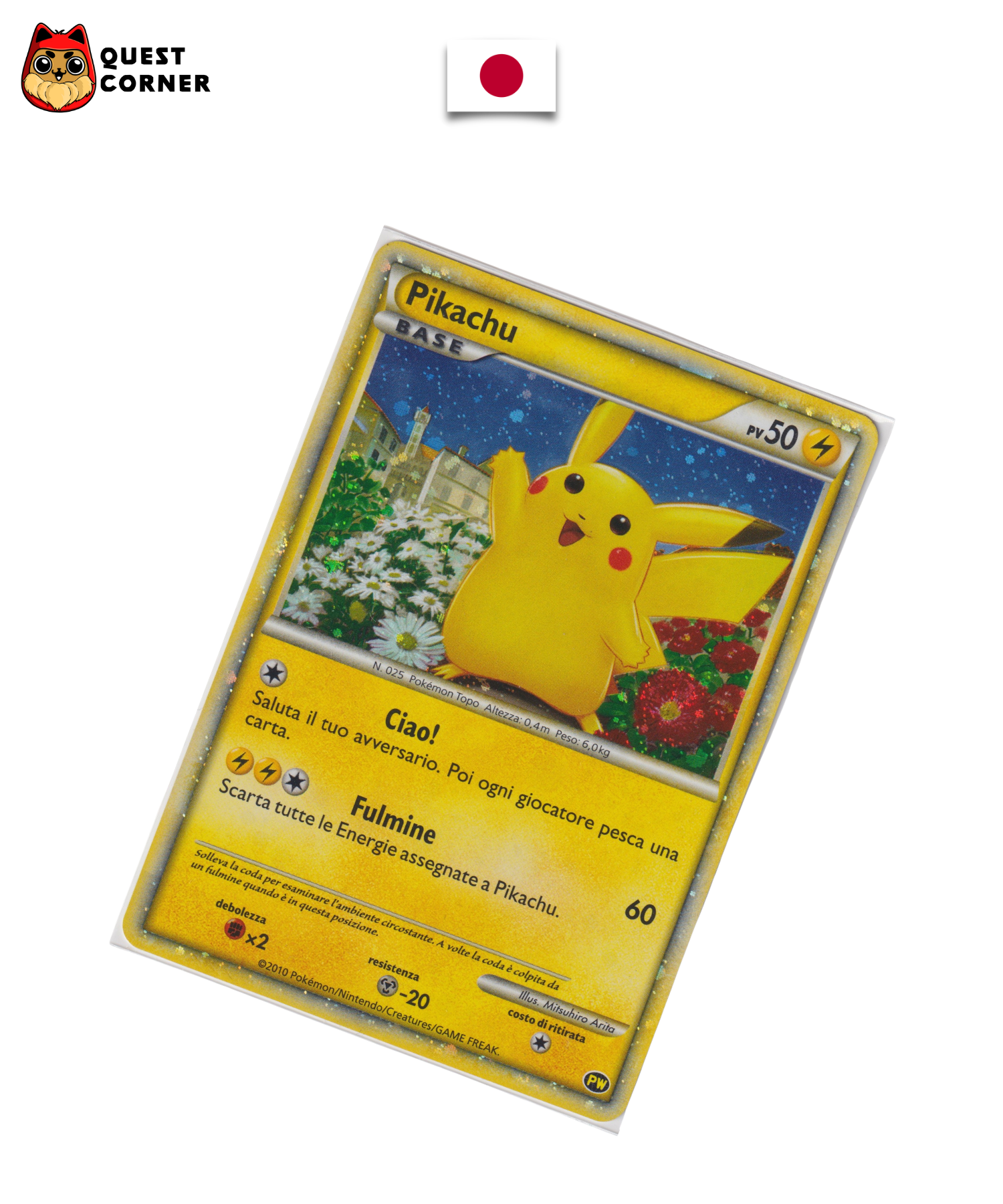 Carte Pokémon – Pikachu Holo – Pokémon World Collection Espagne – Japonais – LP/Good - Quest Corner