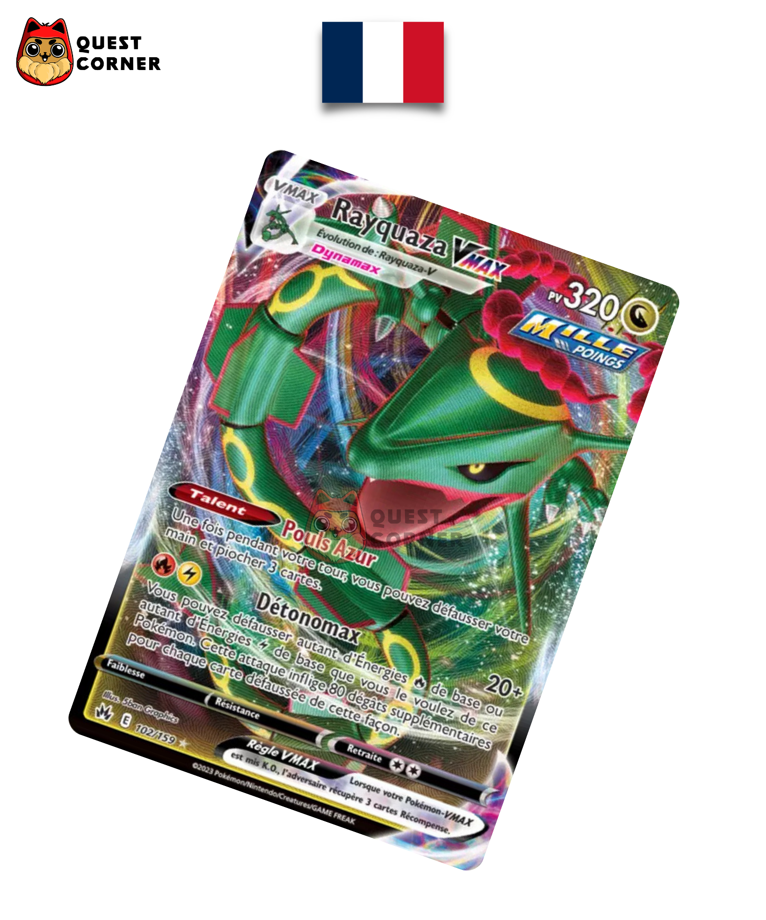 Rayquaza VMAX 102/159 – Zénith Suprême – Français – NM - Quest Corner