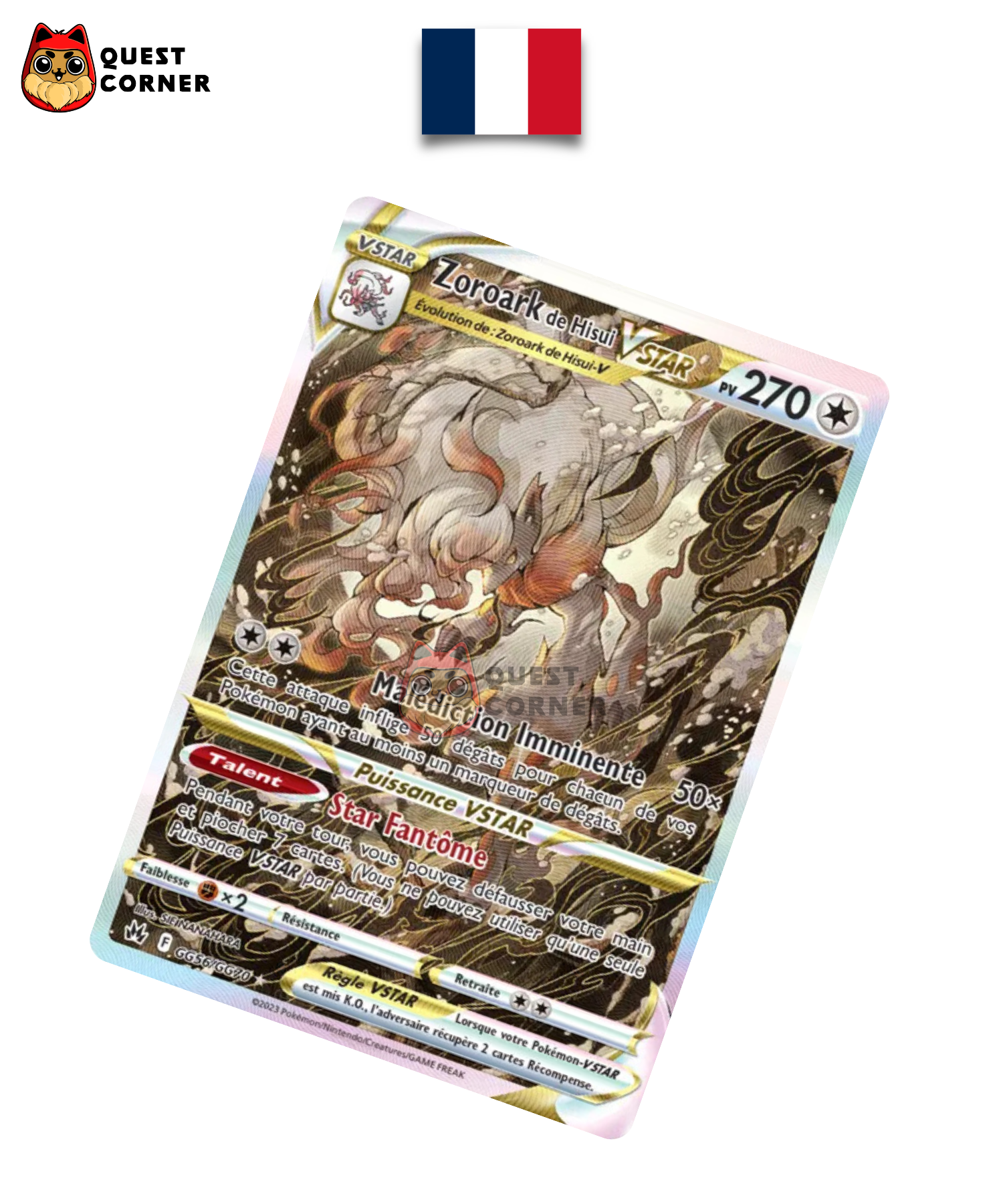 Zoroark de Hisui-VSTAR GG56/GG70 – Français – NM - Quest Corner