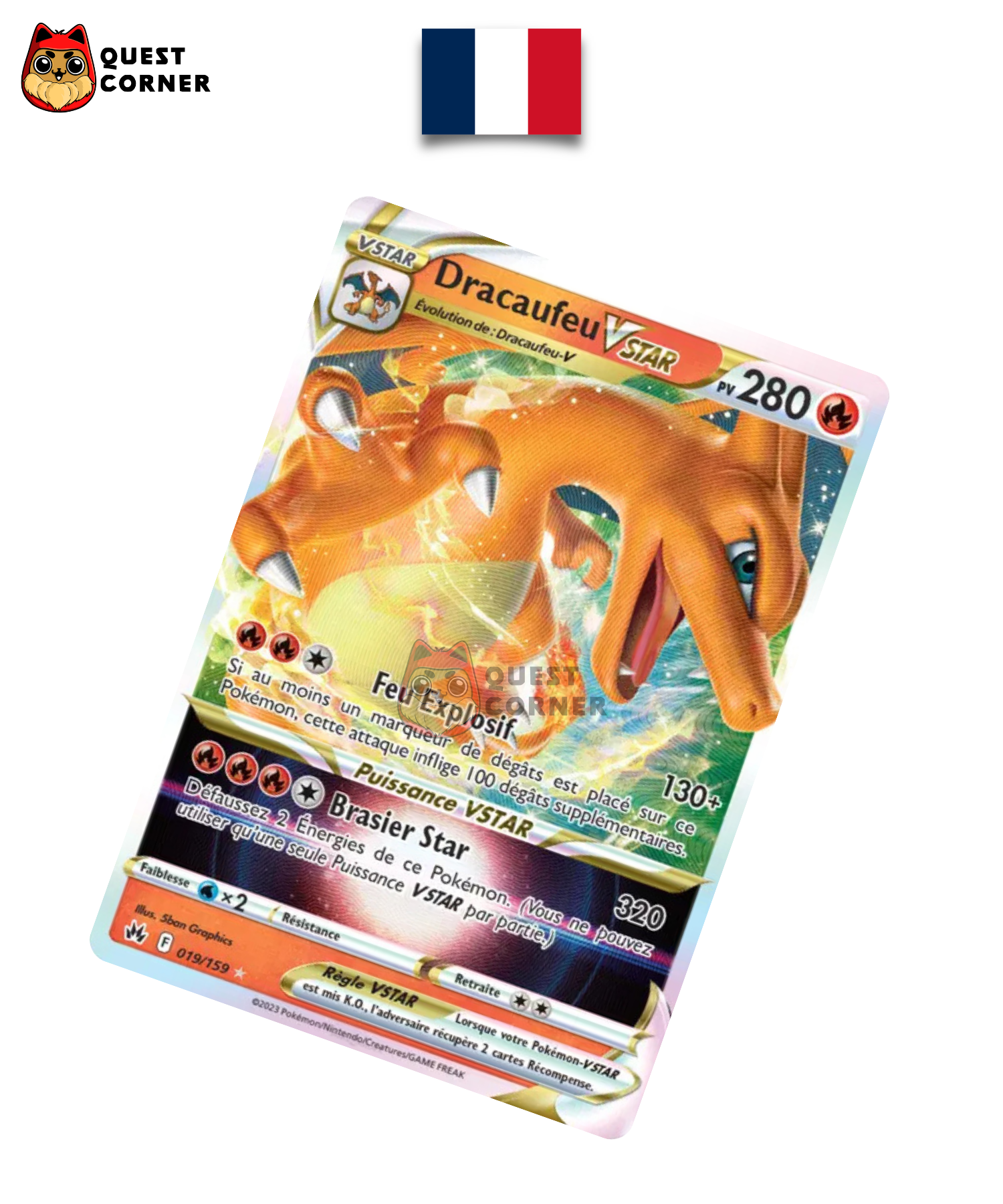 Dracaufeu-VSTAR 019/159 – CZ – Français – NM - Quest Corner