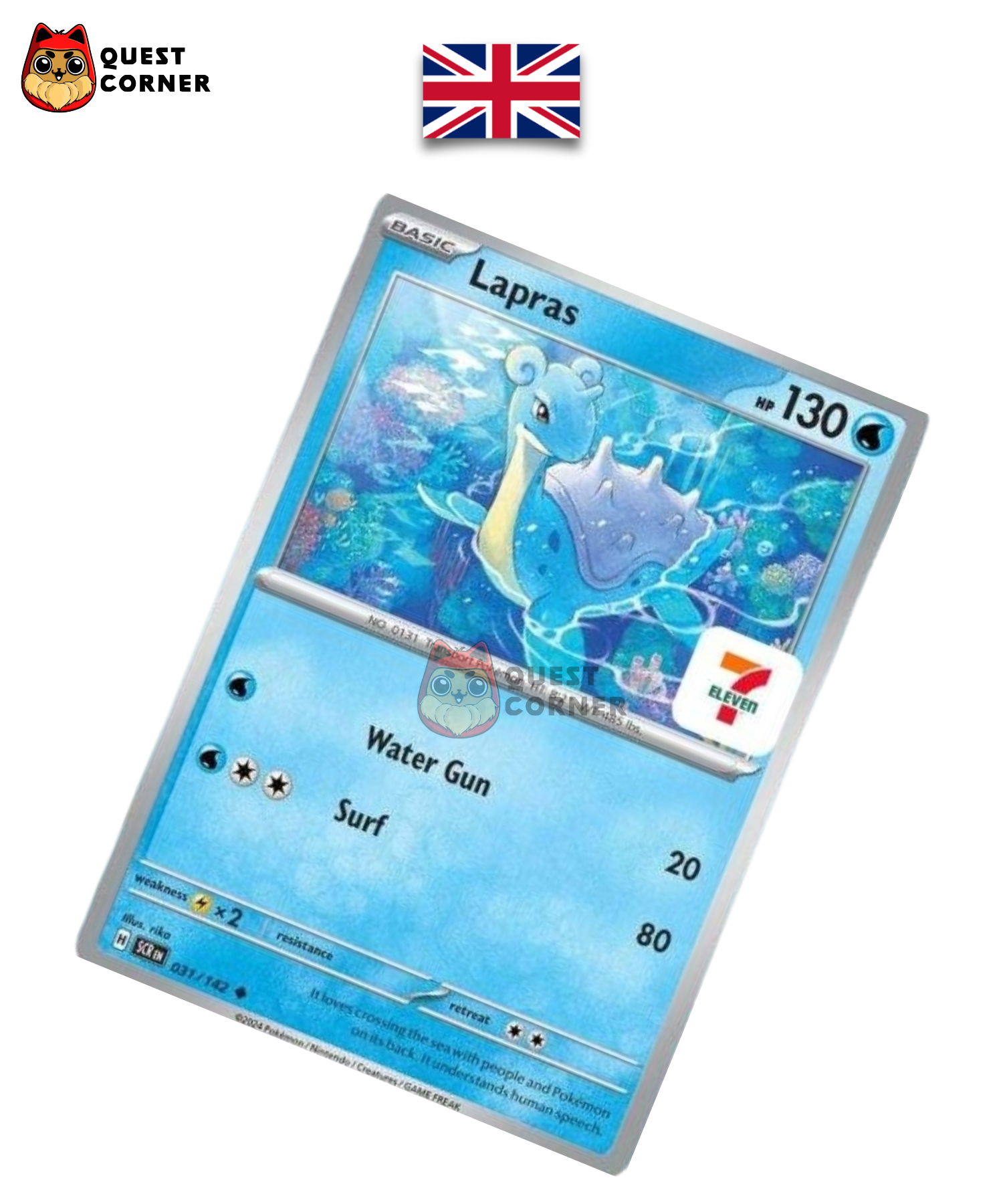 Lapras 031/142 SCR – Promo 7-Eleven Stamp – Anglais – Sealed - Quest Corner