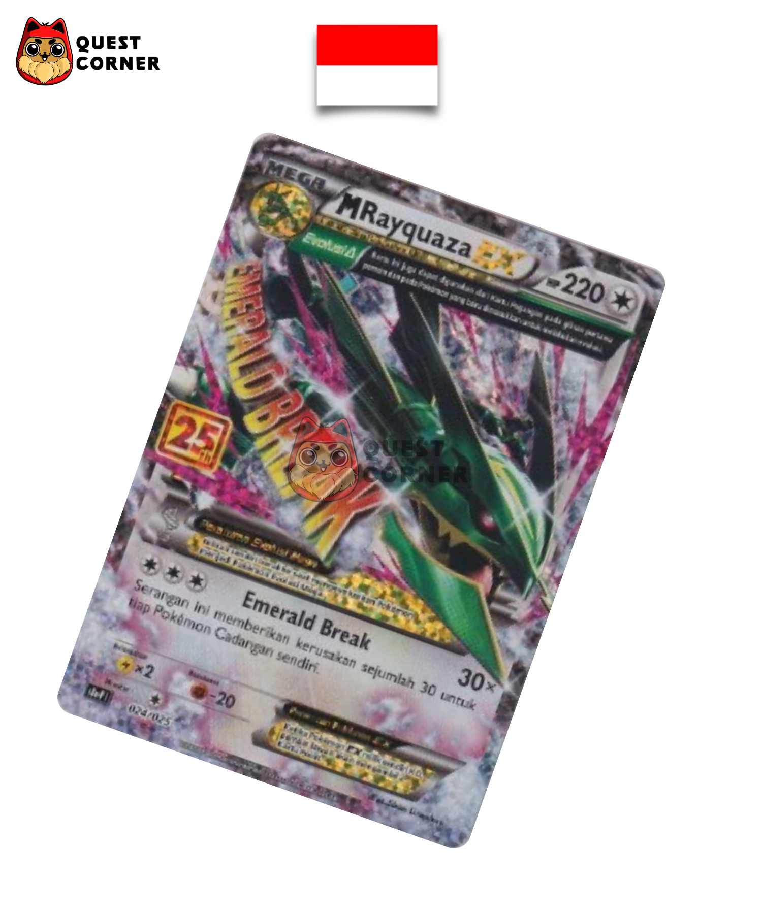 Mega Rayquaza EX 024/025 25th Anniversary Collection Promo – Indonésien – NM - Quest Corner