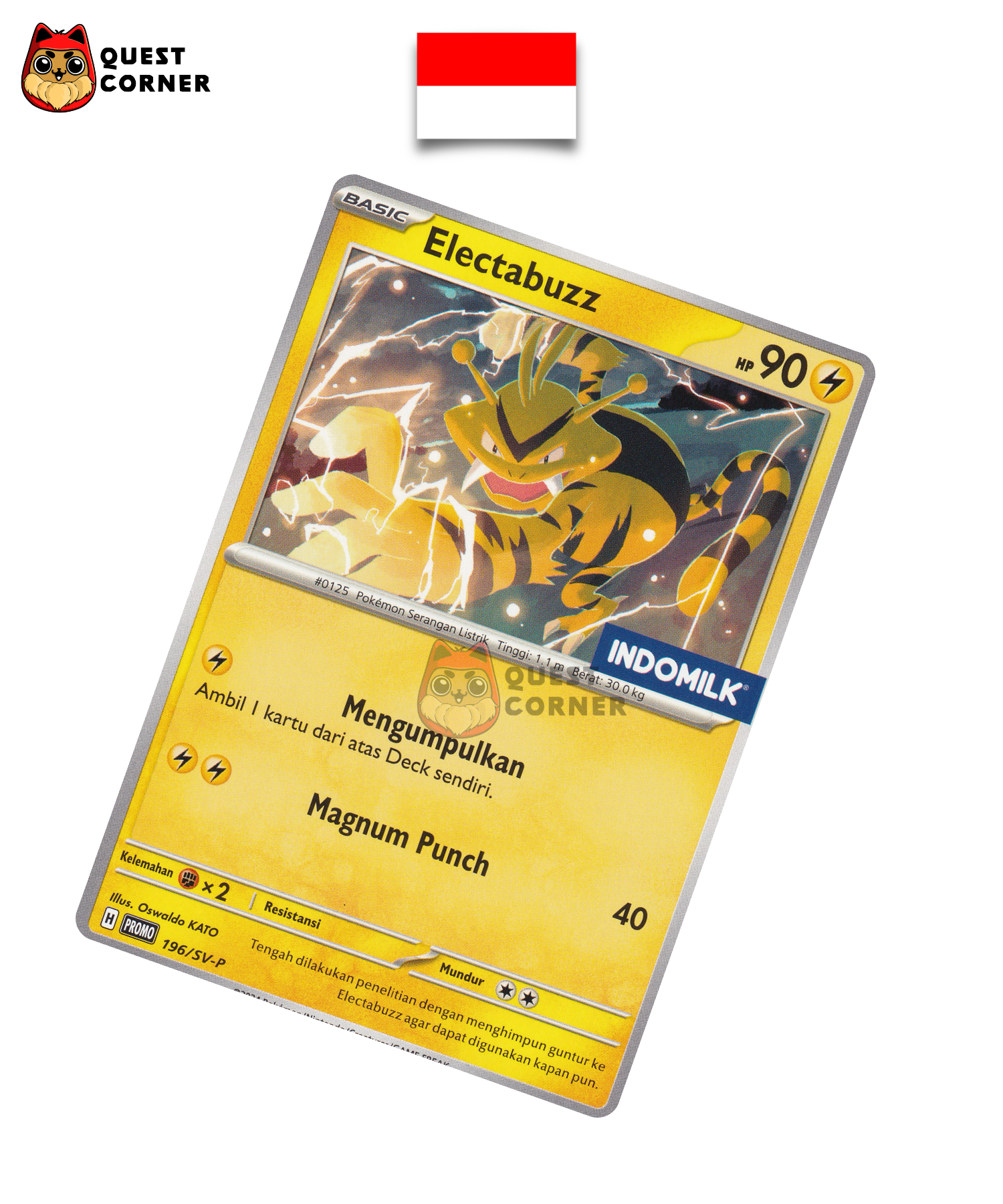 Electabuzz 196/SV-P Indomilk Promo – Indonésien – NM - Quest Corner