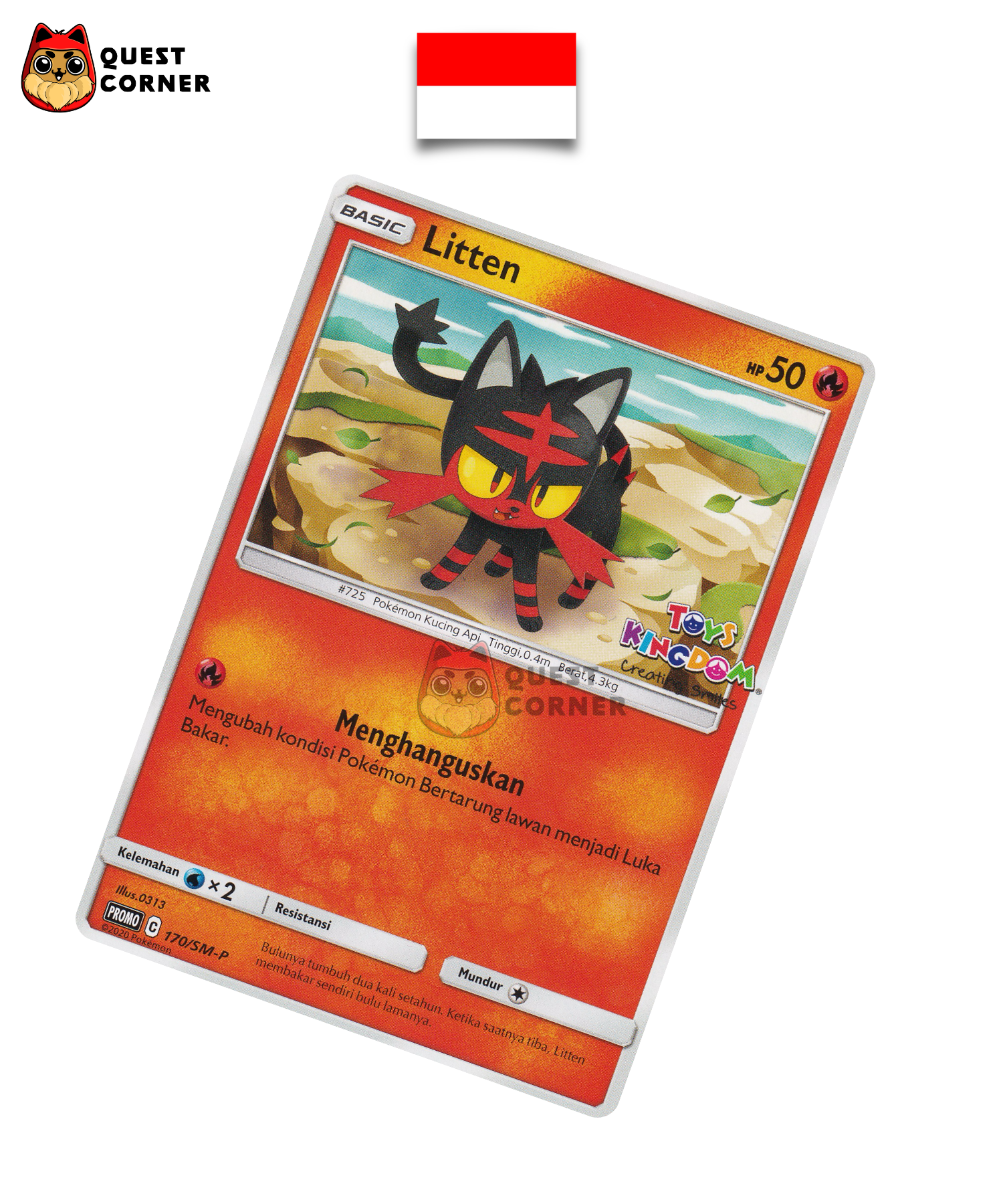 Carte Pokémon Flamiaou 170/SM-P Toys Kingdom Promo – Indonésien – NM - Quest Corner