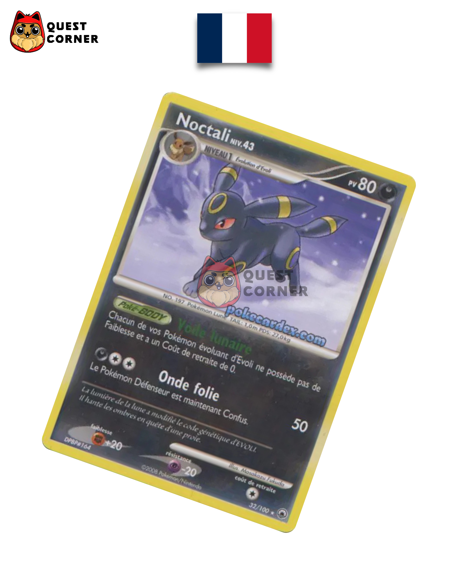 Carte Pokemon – Noctali 32/100 – Aube Majestueuse – Français – Good - Quest Corner