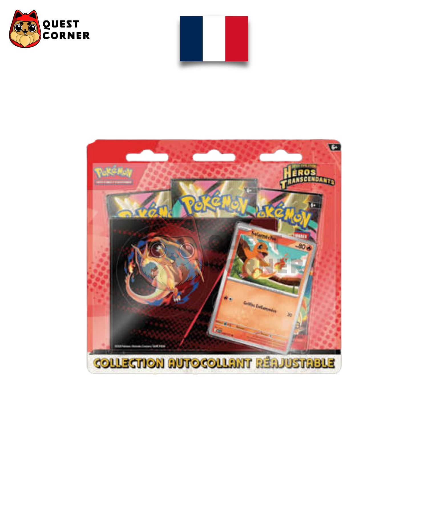 Tripack Collection Autocollant Salamèche – ASC – Français – Scellé - Quest Corner