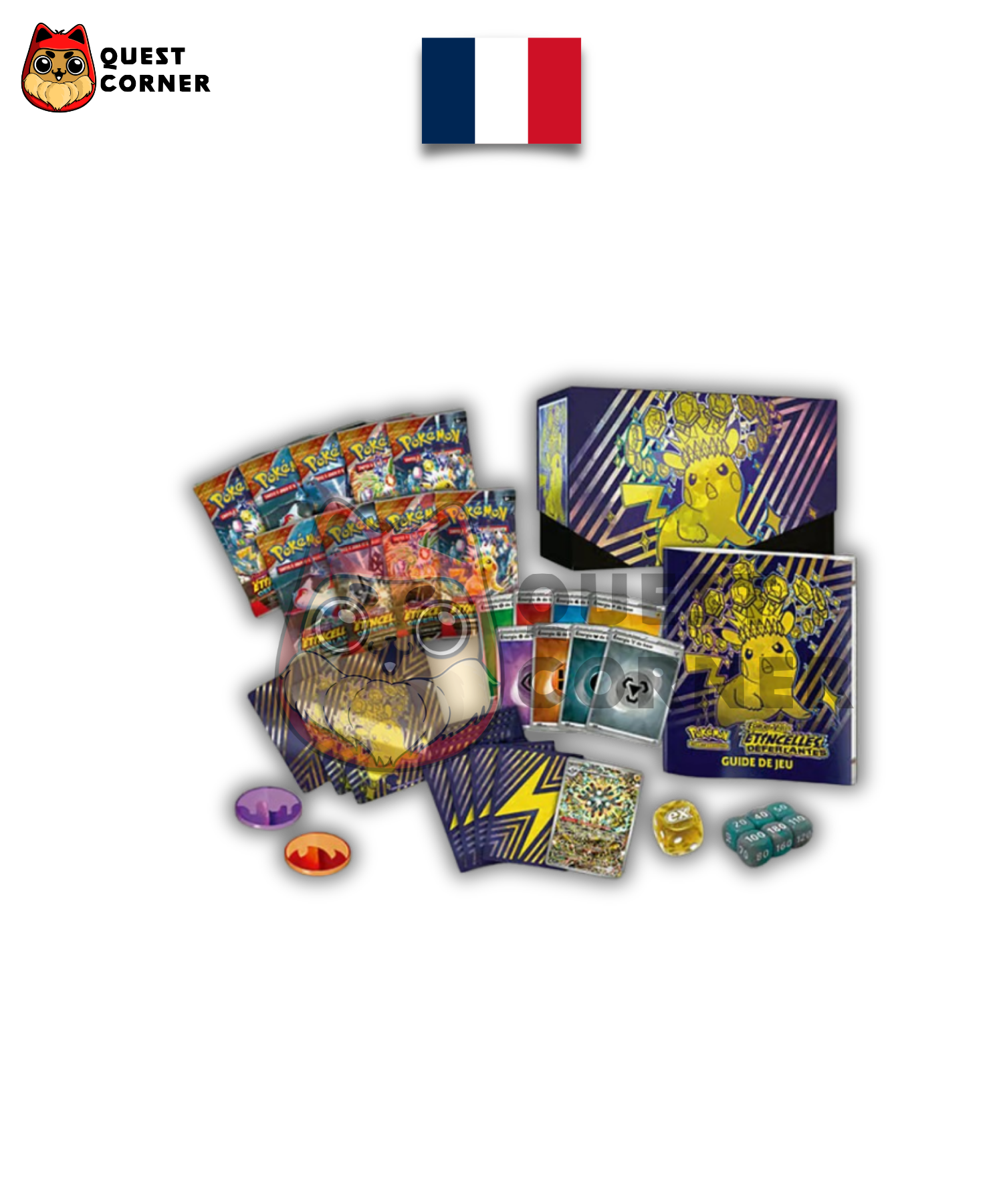 Coffret Dresseur d’Élite Étincelles Déferlantes – EV08 – Français – Scellé - Quest Corner