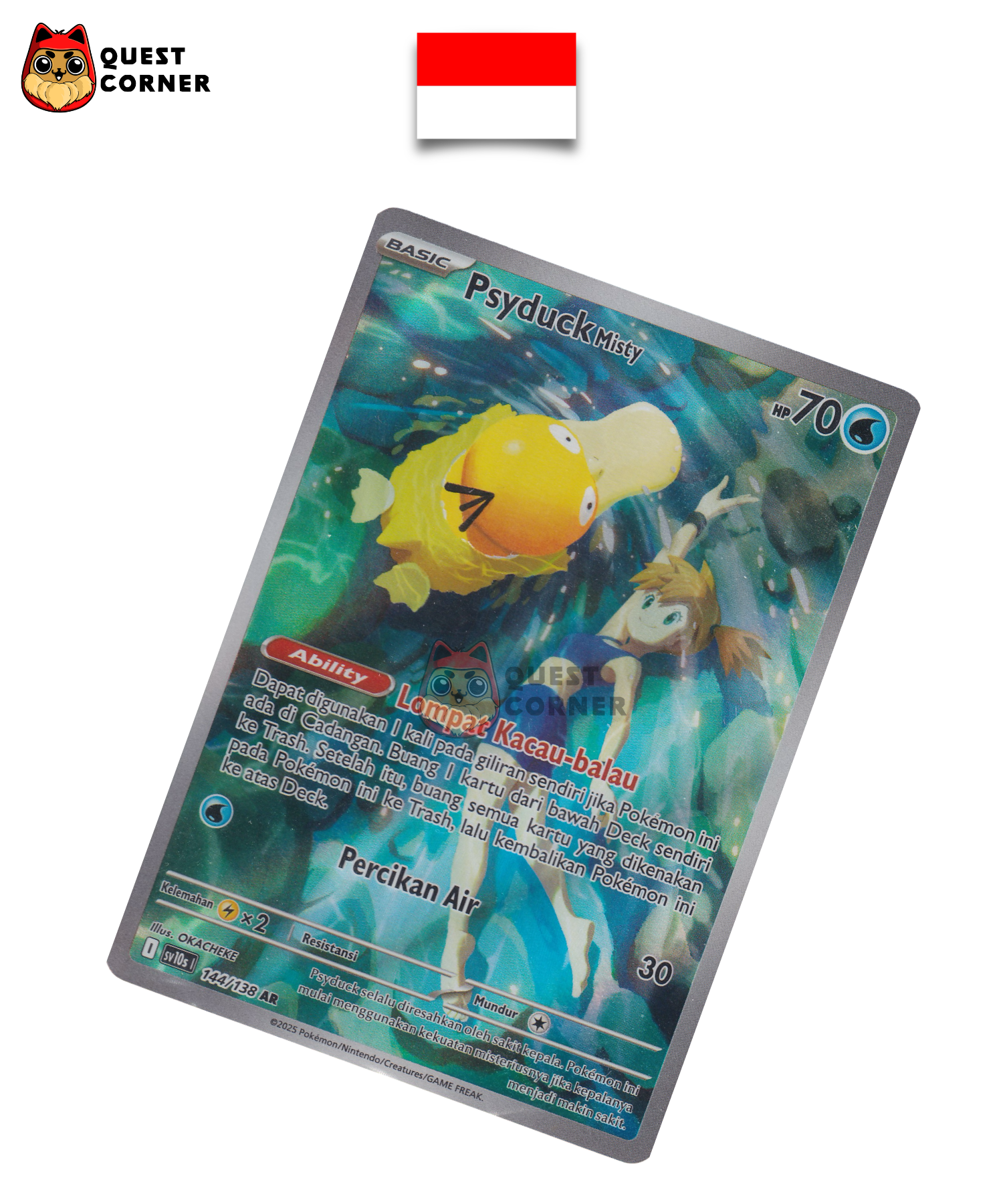 Psykokwak de Ondine 144/138 AR – SV10S – Indonésien – NM - Quest Corner
