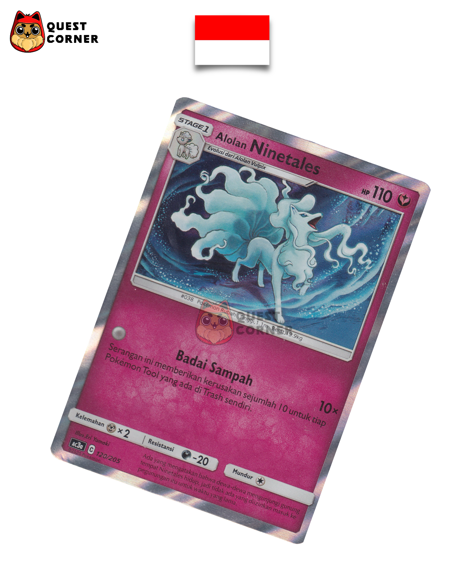 Feunard d’Alola 120/205 – AC3A – Indonésien – NM - Quest Corner