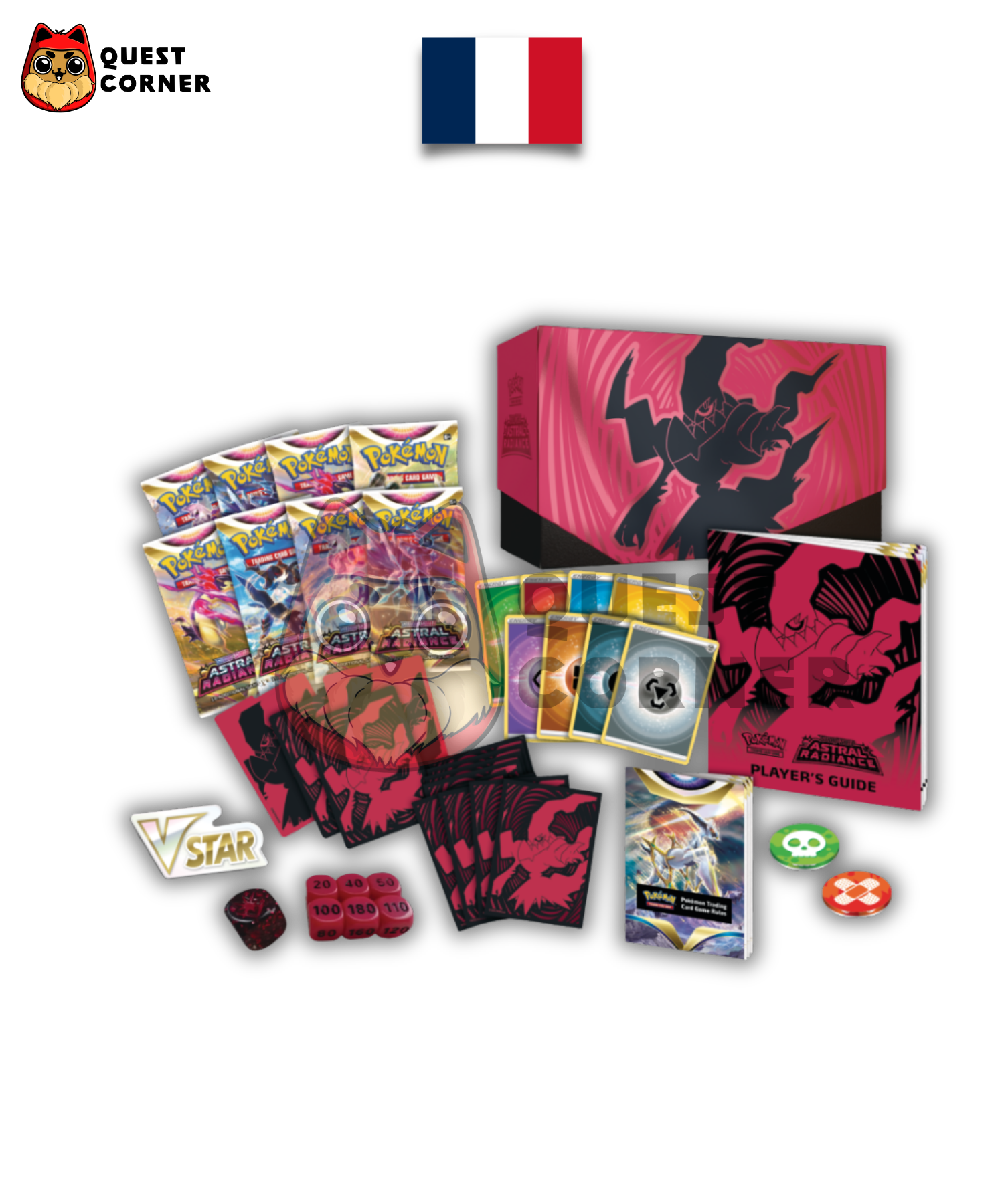 Coffret Dresseur d'Élite – Astres Radieux – ASR – Darkrai – Français – Défauts de scellage - Quest Corner