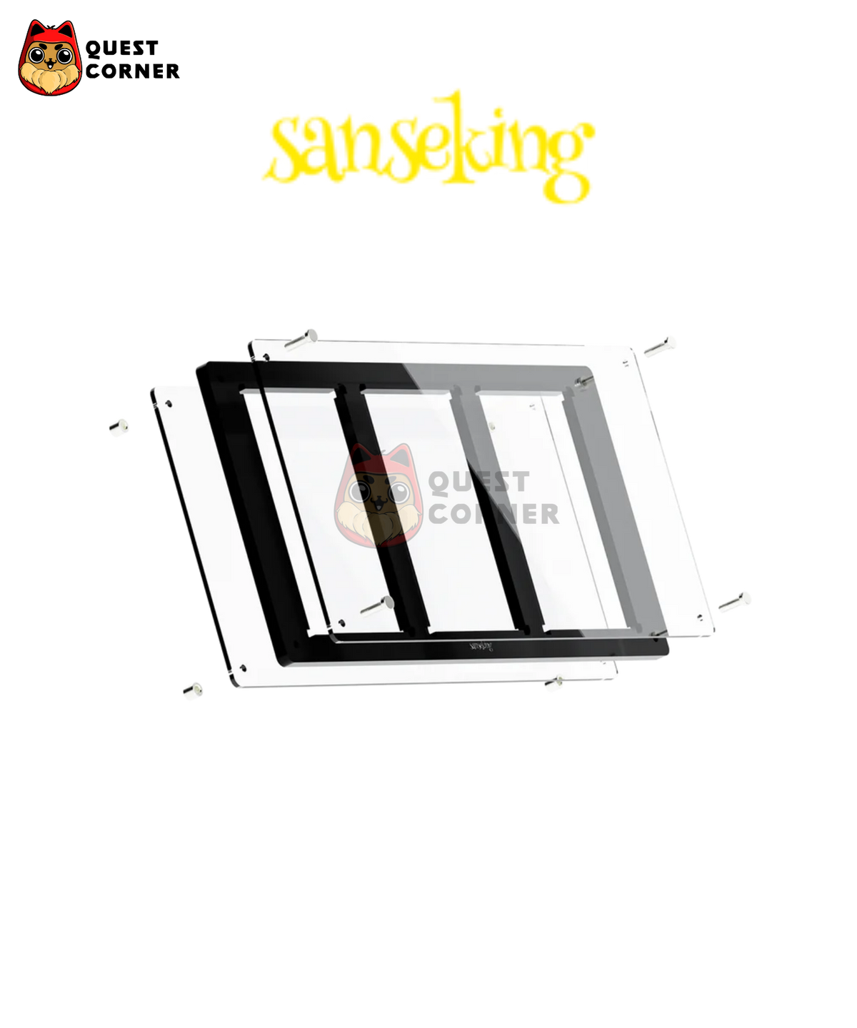 Cadre Acrylique pour 3 Cartes Gradées – 3 Slots Graded Card Display Frame – Sanseking