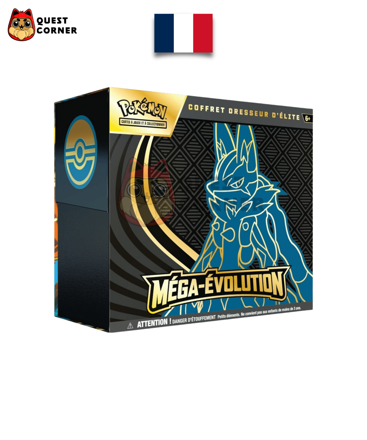 Coffret Dresseur d’Élite Pokémon – Méga-Évolution – Méga-Lucario – ME01 – Français – Scellé - Quest Corner