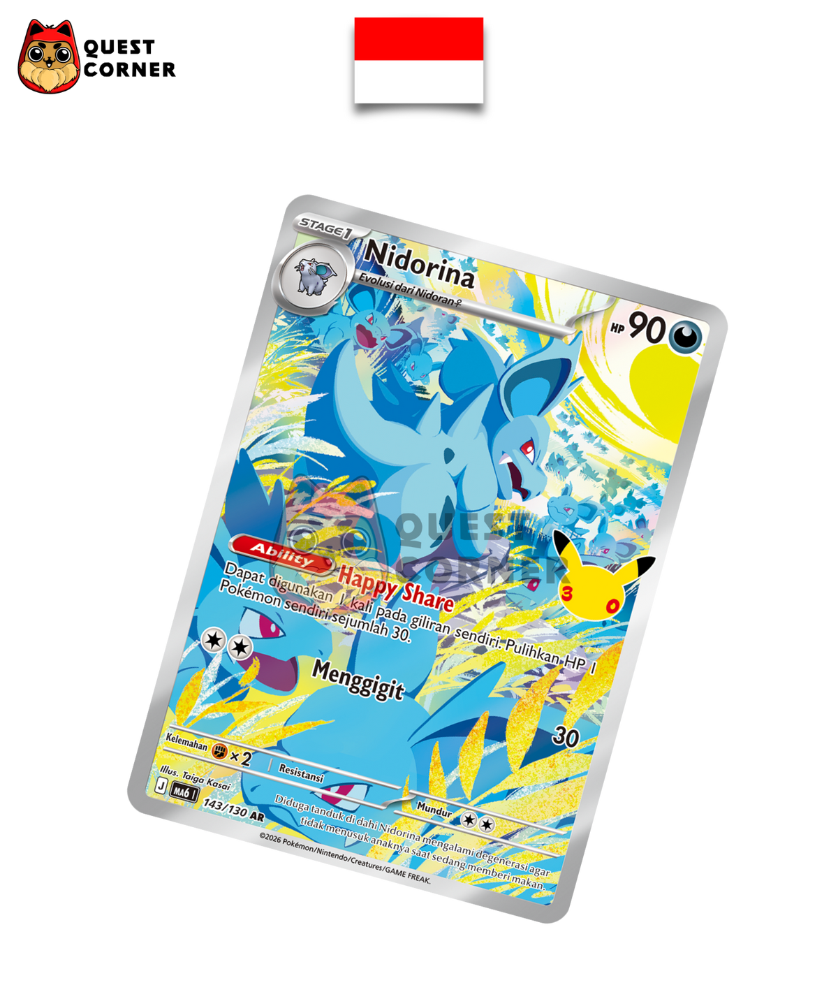 Nidorina 143/130 – MA6I – AR – Indonésien - Quest Corner