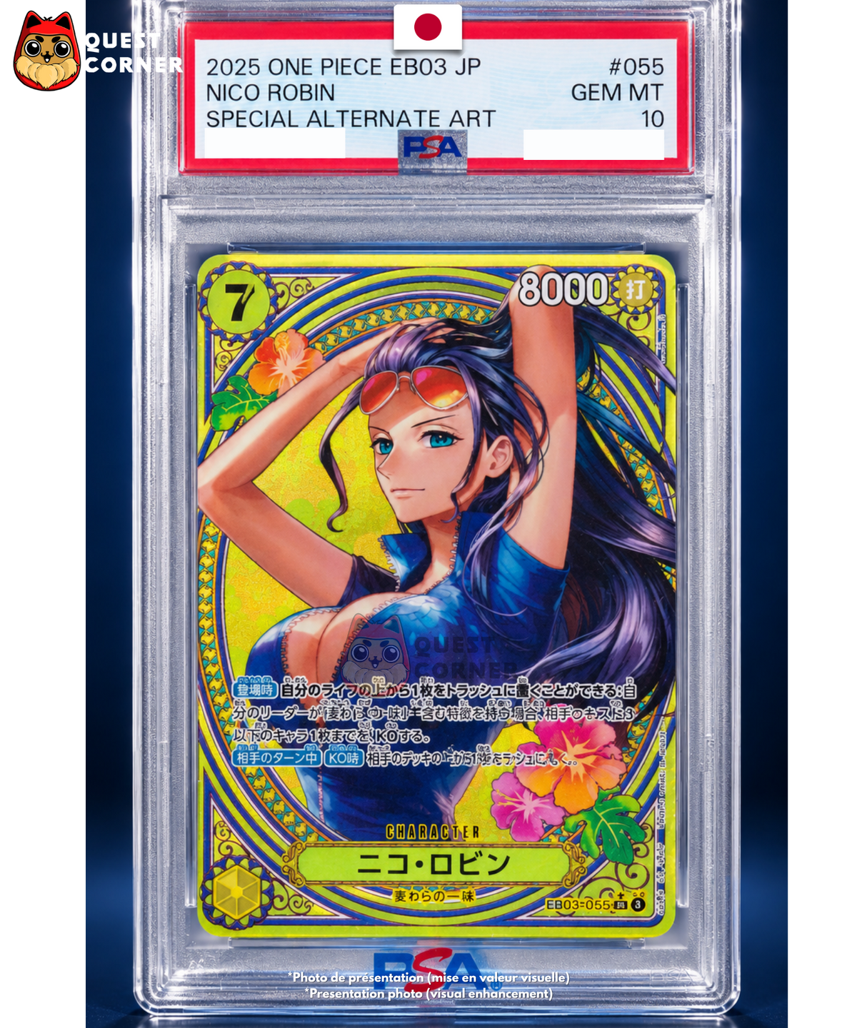 Nico Robin EB03-055 – Special Alternate Art – PSA 10 – Japonais