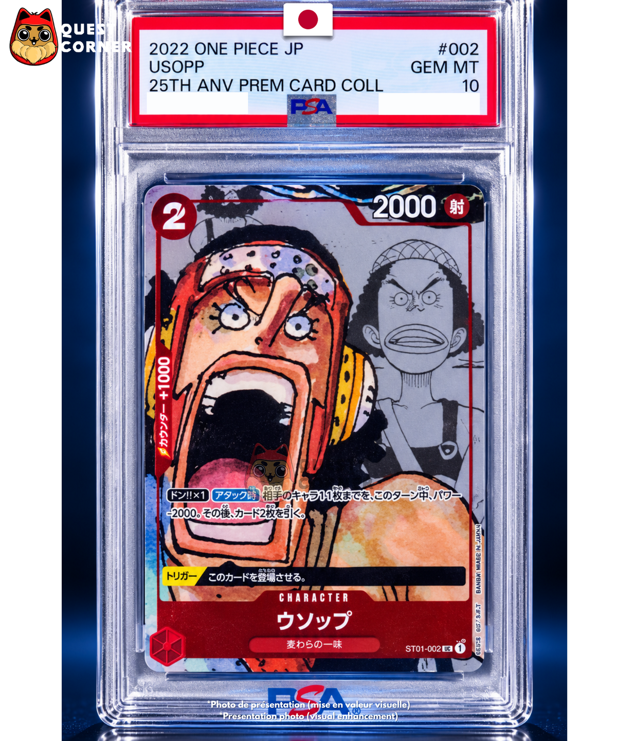 Usopp ST01-002 – 25th Anniversary Premium Card Collection – PSA 10 – Japonais