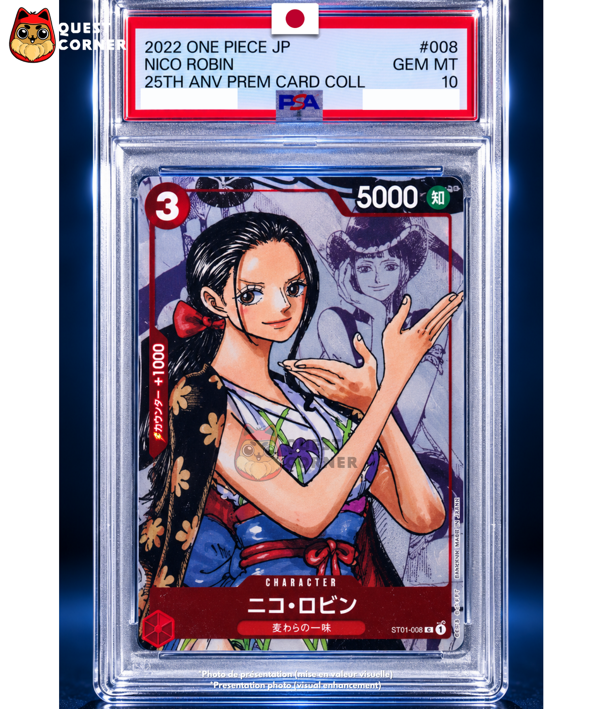 Nico Robin ST01-008 – 25th Anniversary Premium Card Collection – PSA 10 – Japonais