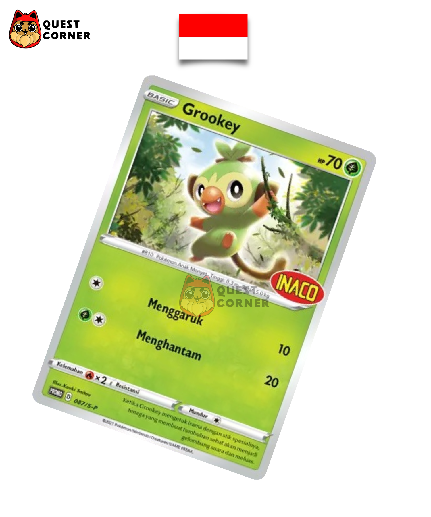 Carte Pokémon - Ouistempo 087/S-P - Promo INACO - Indonésien - Quest Corner