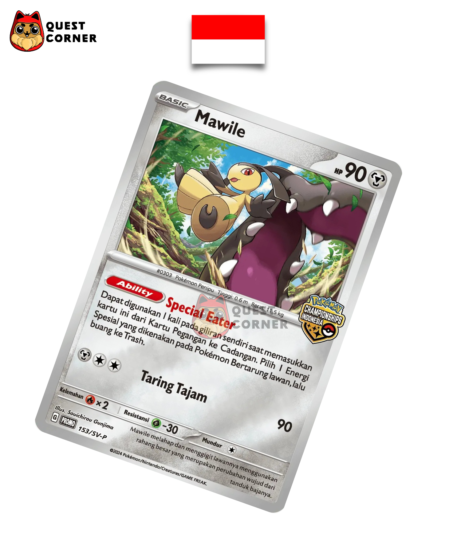 Carte Pokémon - Mysdibule 153/SV-P - Championships Indonesia - Indonésien - Quest Corner