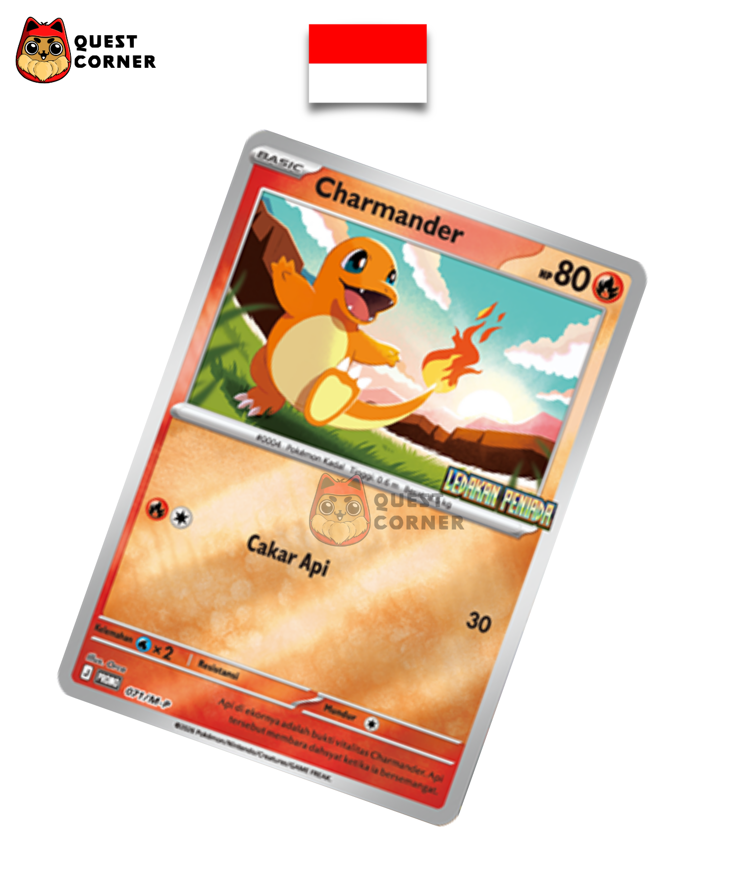 Carte Pokémon - Salamèche 071/M-P - Ledakan Peniada - Indonésien - Quest Corner