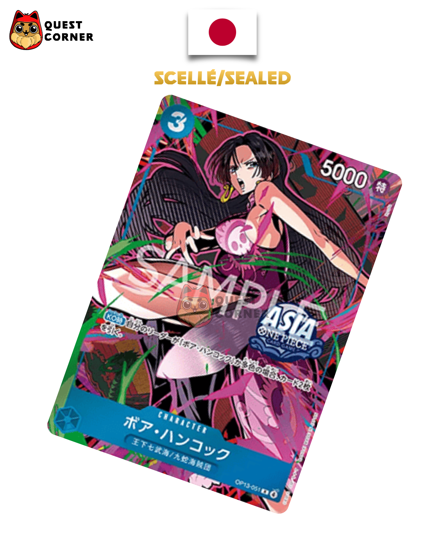 [SCELLÉ] Boa Hancock OP13-051 - Asia Stamp Alternative - VOL.3 - Japonais - NM - Quest Corner