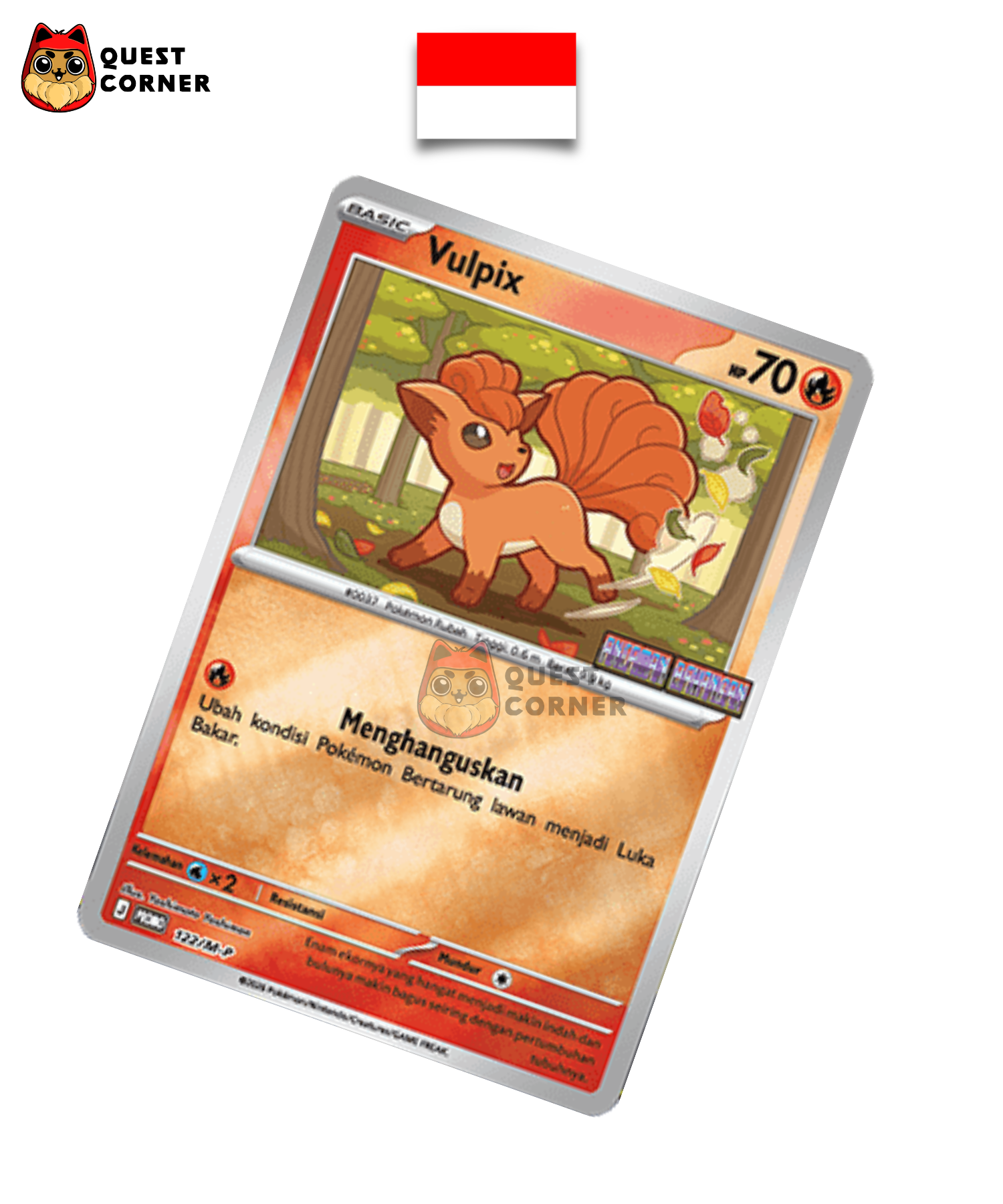Carte Pokémon - Goupix 122/M-P Promo Ancaman Bayangan - Indonésien - NM - Quest Corner