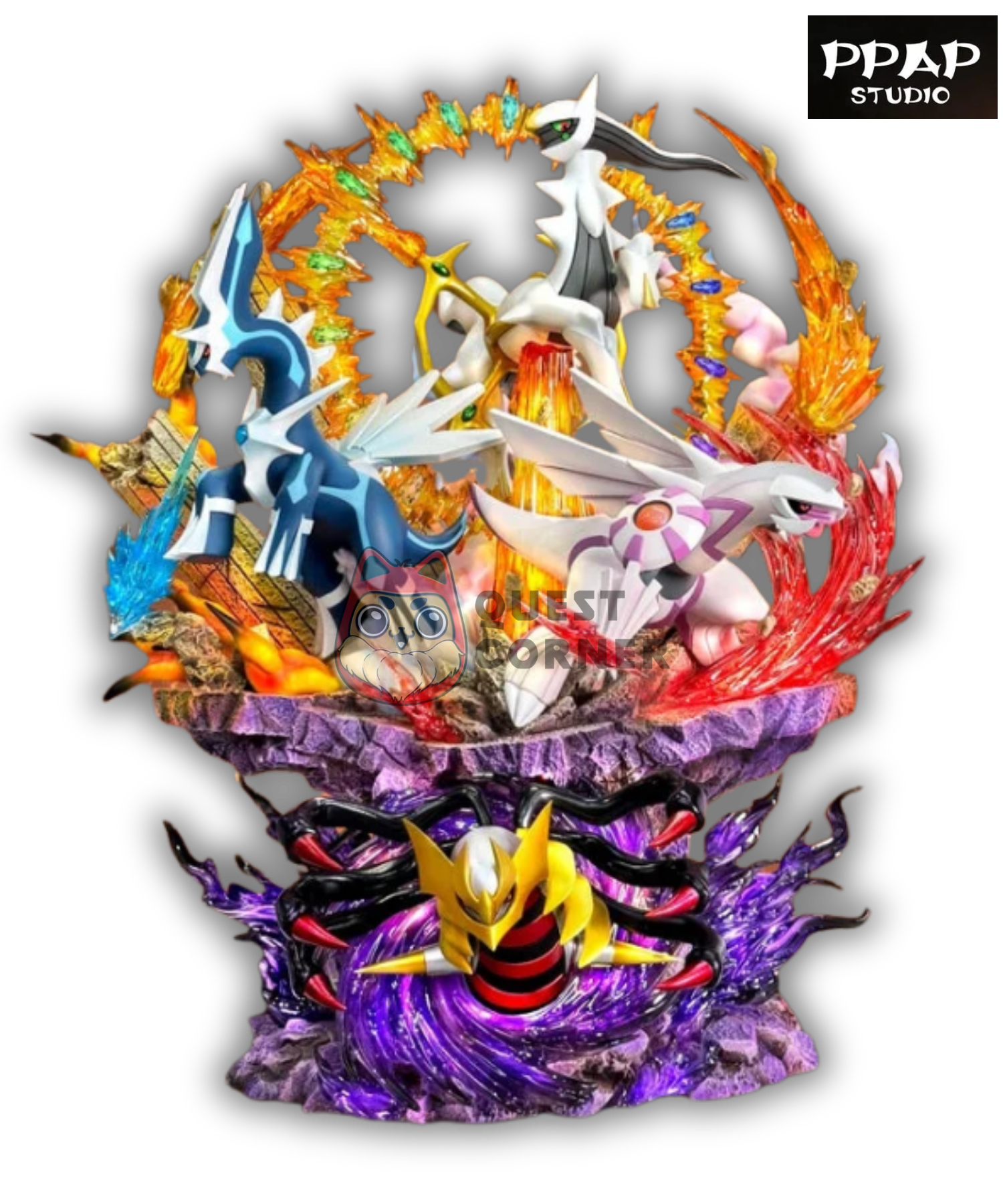 Statue Résine Pokémon - Dialga, Palkia, Giratina & Arceus - PPAP