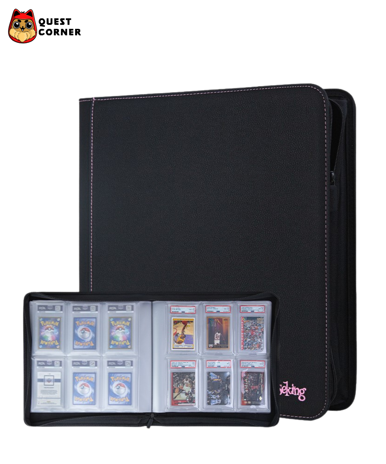 Accessoires TCG – Binder Zip noir pour cartes gradées PSA – Sanseking - Quest Corner