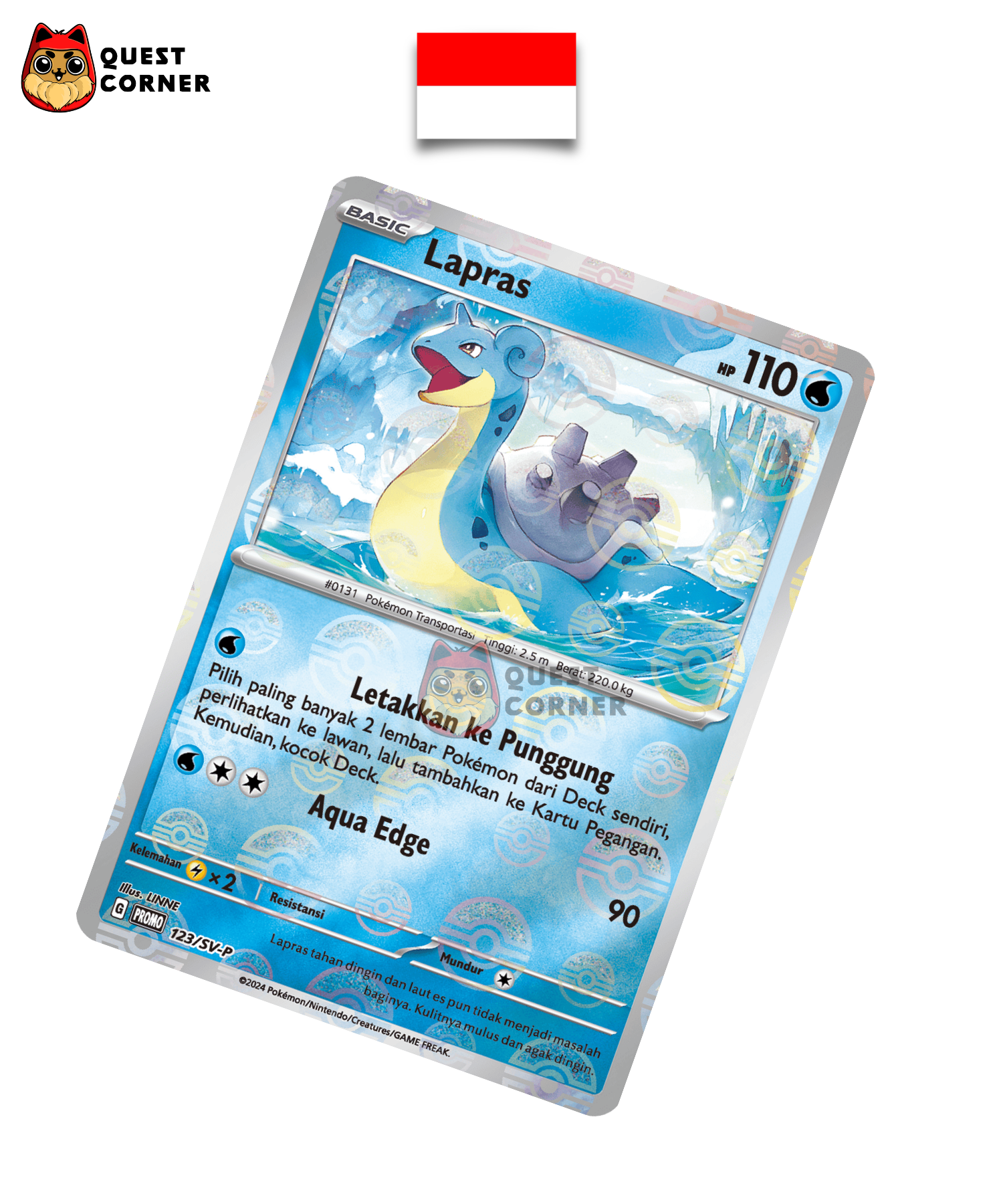 Carte Pokémon - Lokhlass 123/SV-P - Reverse Master Ball - Indonésien - Quest Corner