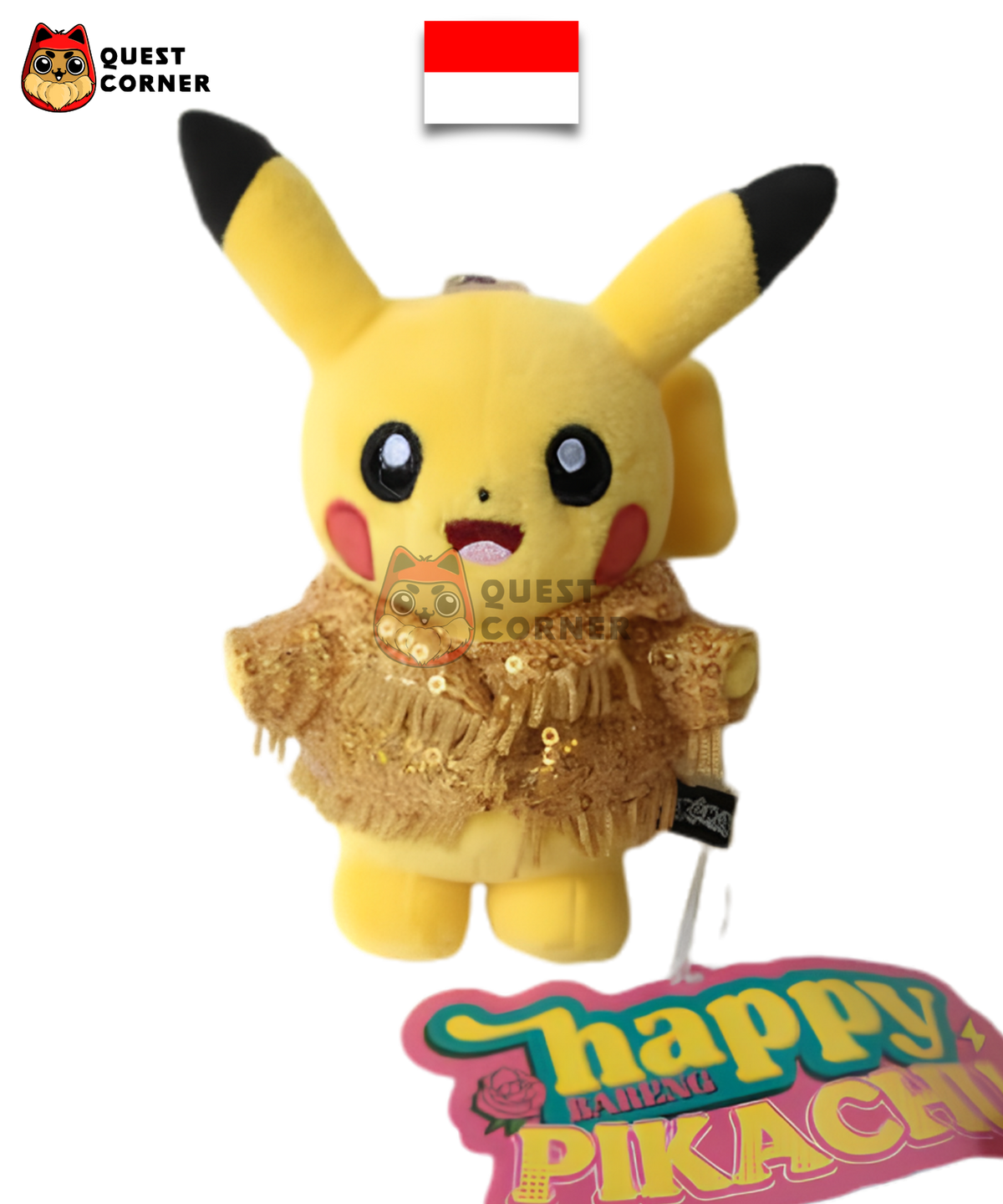 Peluche Pokémon - Pikachu Happy Bareng Pikachu - Indonésie - 2026 - Quest Corner