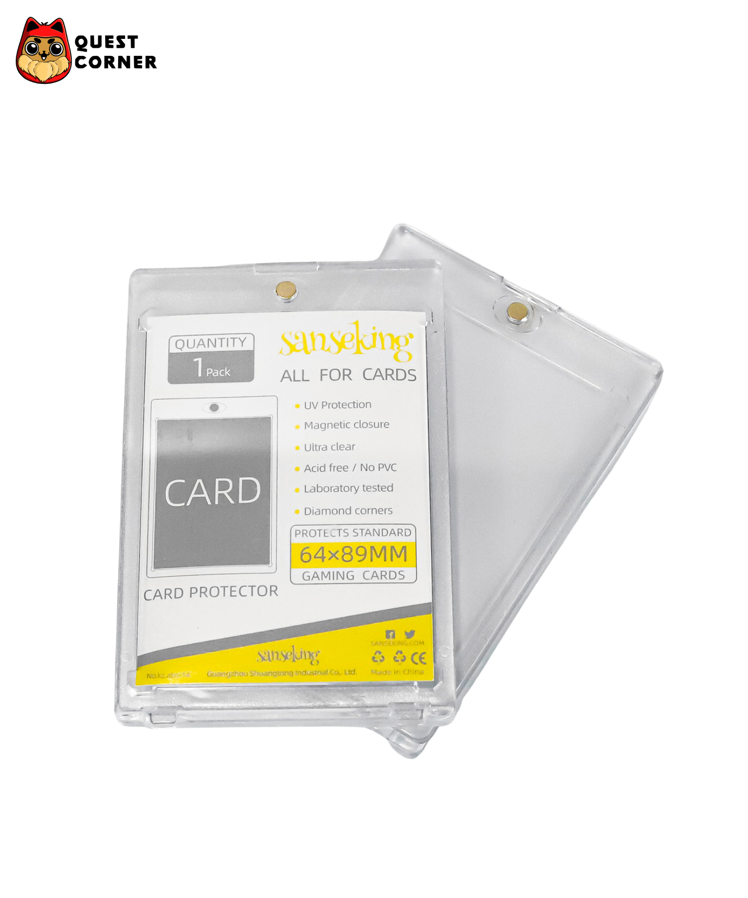 Accessoires TCG – Card Holder 35PT Magnétique – Transparent – Sanseking - Quest Corner