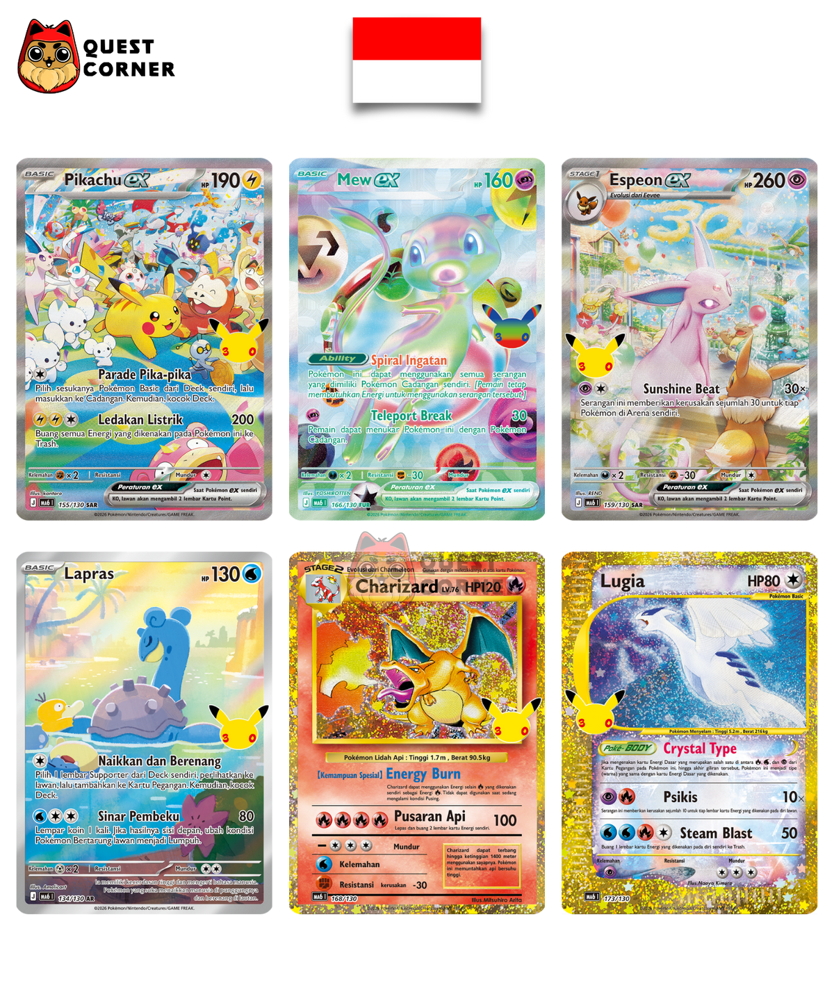 [WAITLIST] Display Pokémon - 30th Celebration - M6a (MA6I) - Scellé - Indonésien - Quest Corner