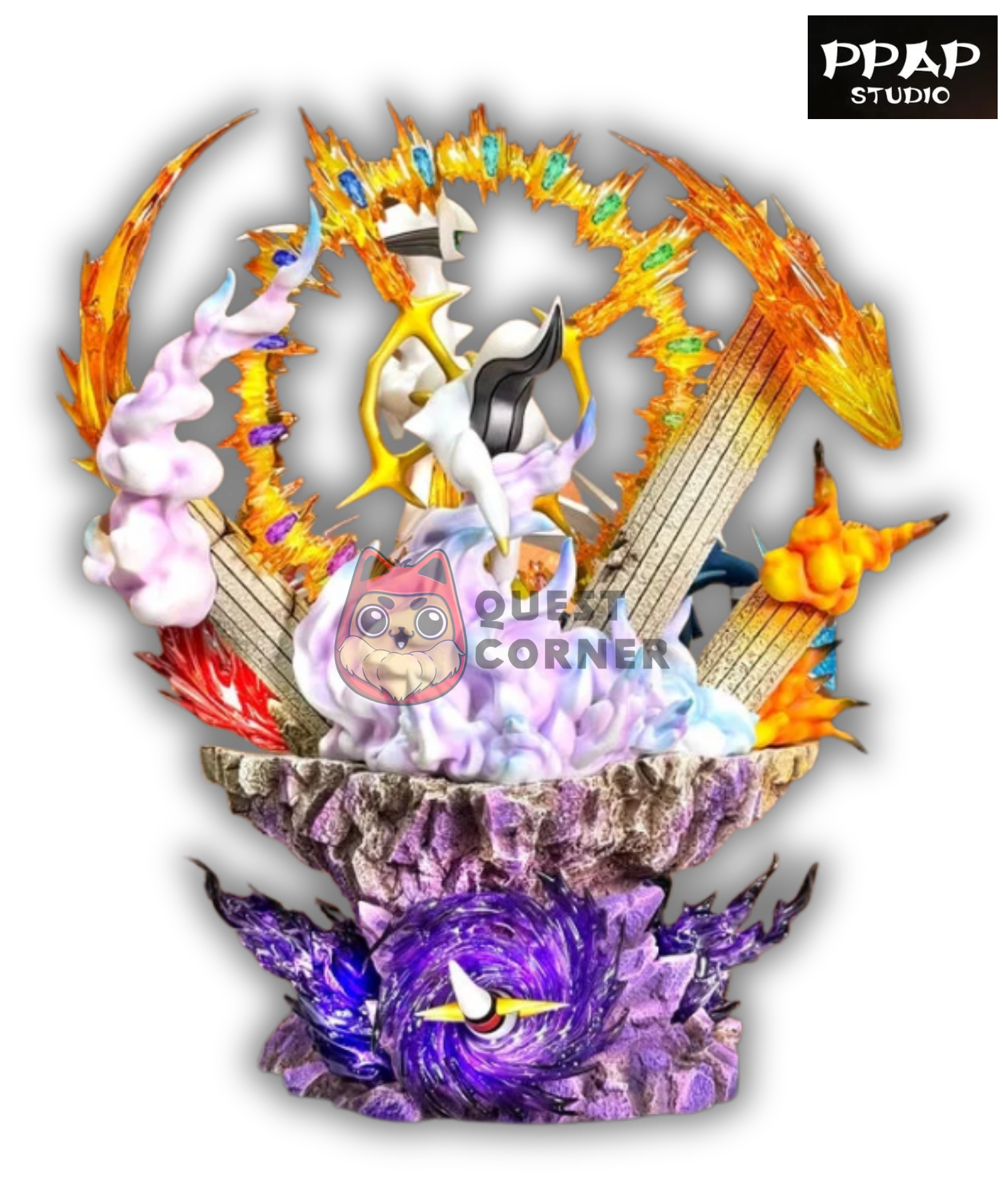 Statue Résine Pokémon - Dialga, Palkia, Giratina & Arceus - PPAP
