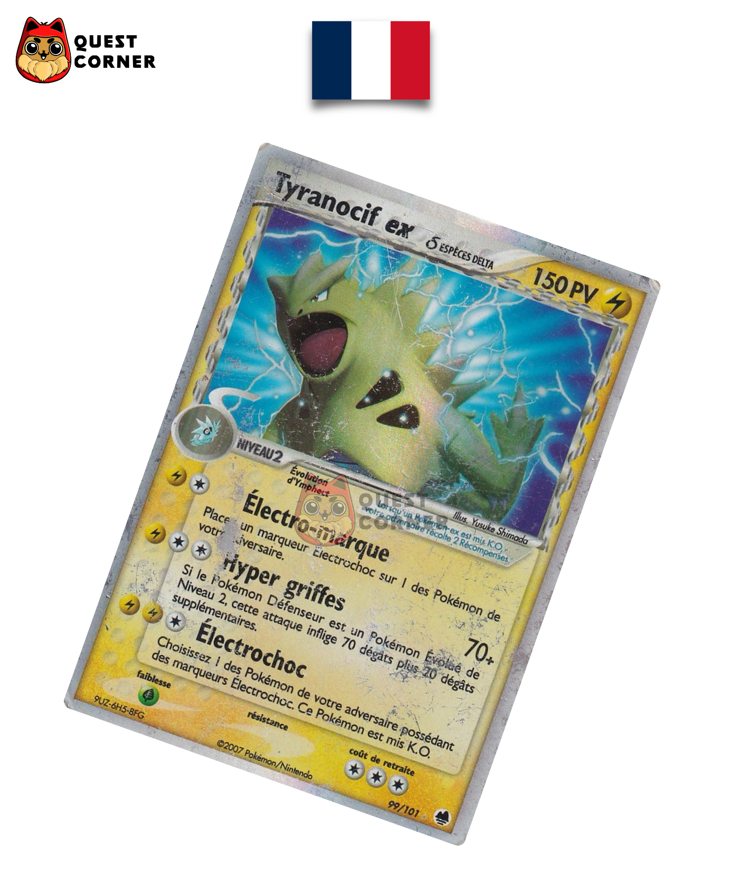 Carte Pokemon – Tyranocif ex 99/101 – Espèce Delta – Français – Poor - Quest Corner