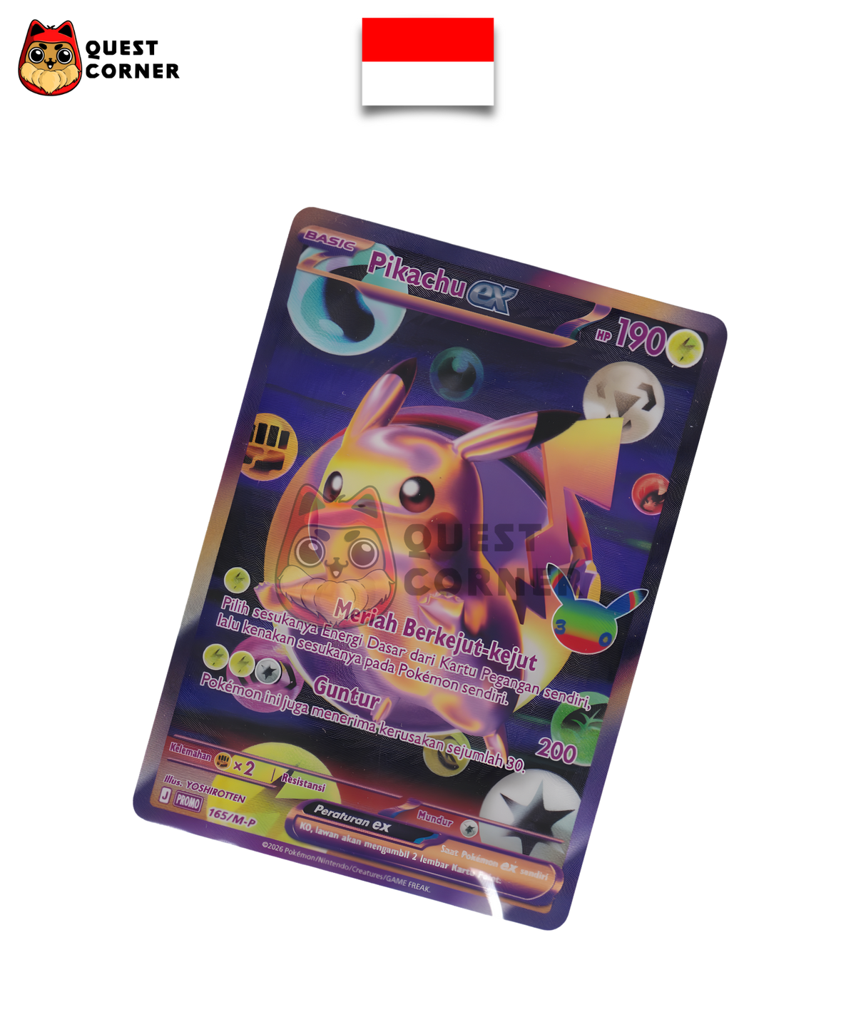 Lot Pikachu-ex FUR 164/M-P & 165/M-P – Promo 30th Celebration – Indonésien - Scellé - Quest Corner
