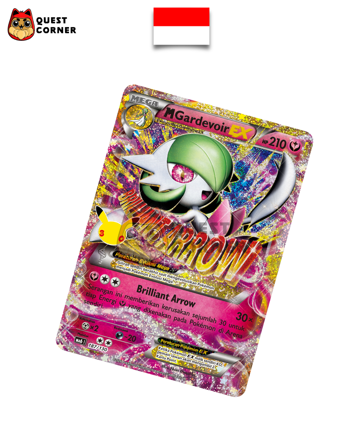 Méga-Gardevoir-EX 187/130 – MA6 – Indonésien - Quest Corner