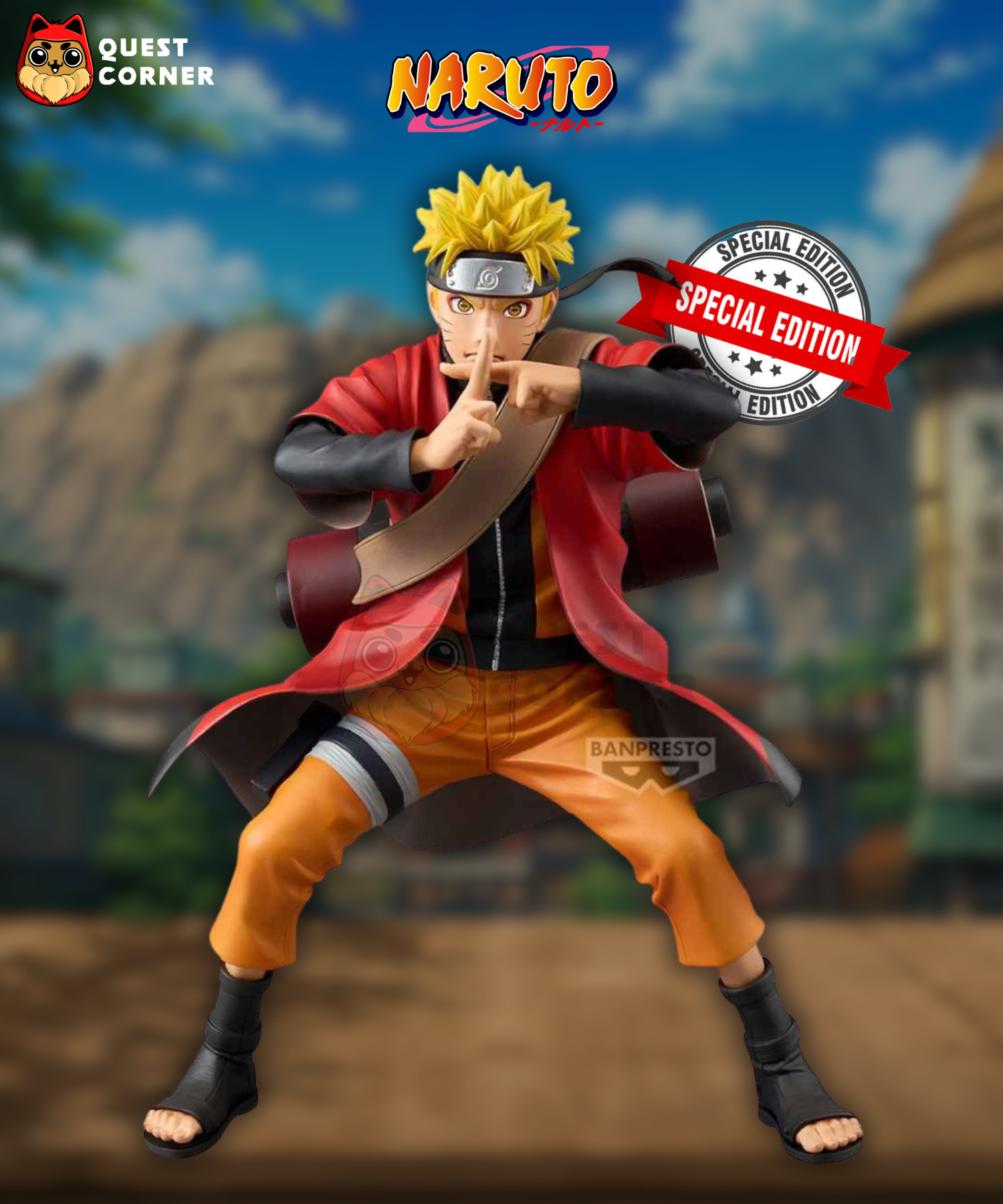 Figurine Uzumaki Naruto – Naruto Shippuden – Grandista Special Edition – Banpresto - Quest Corner